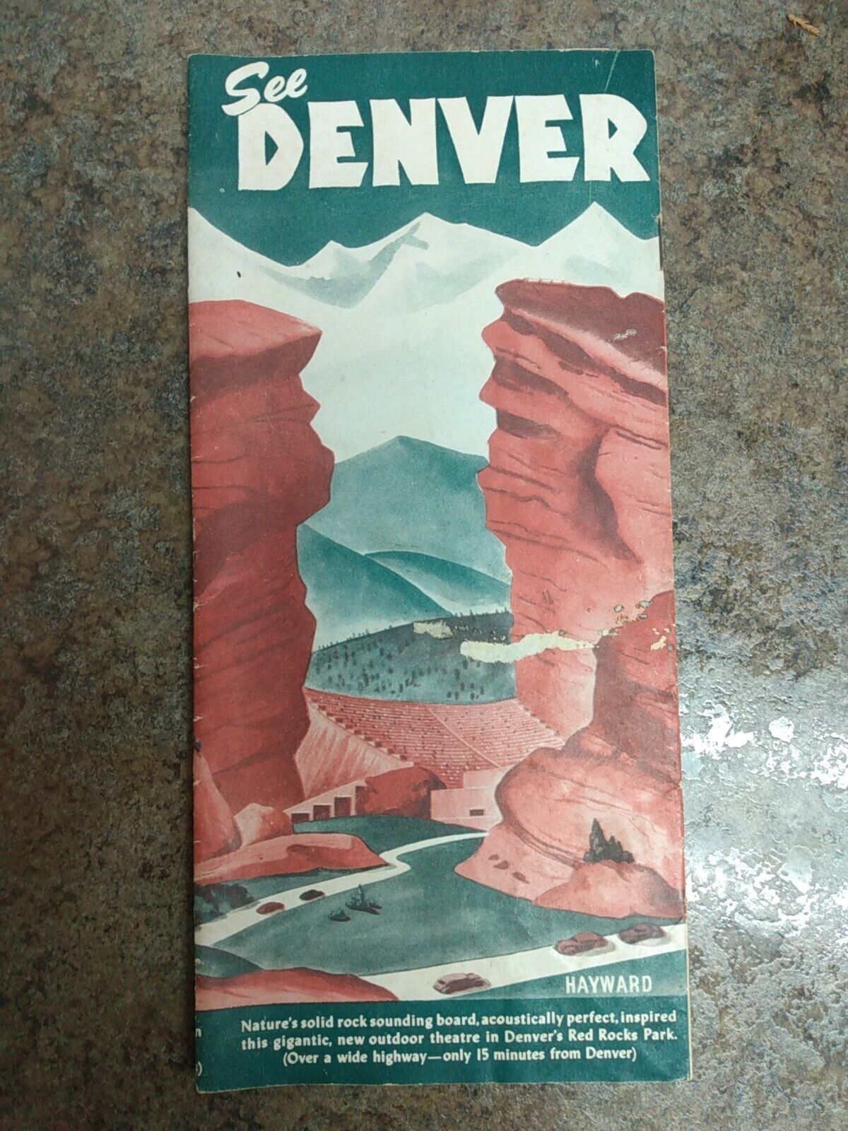 vintage See Denver Brochure Tourist Guide Booklet (LL)