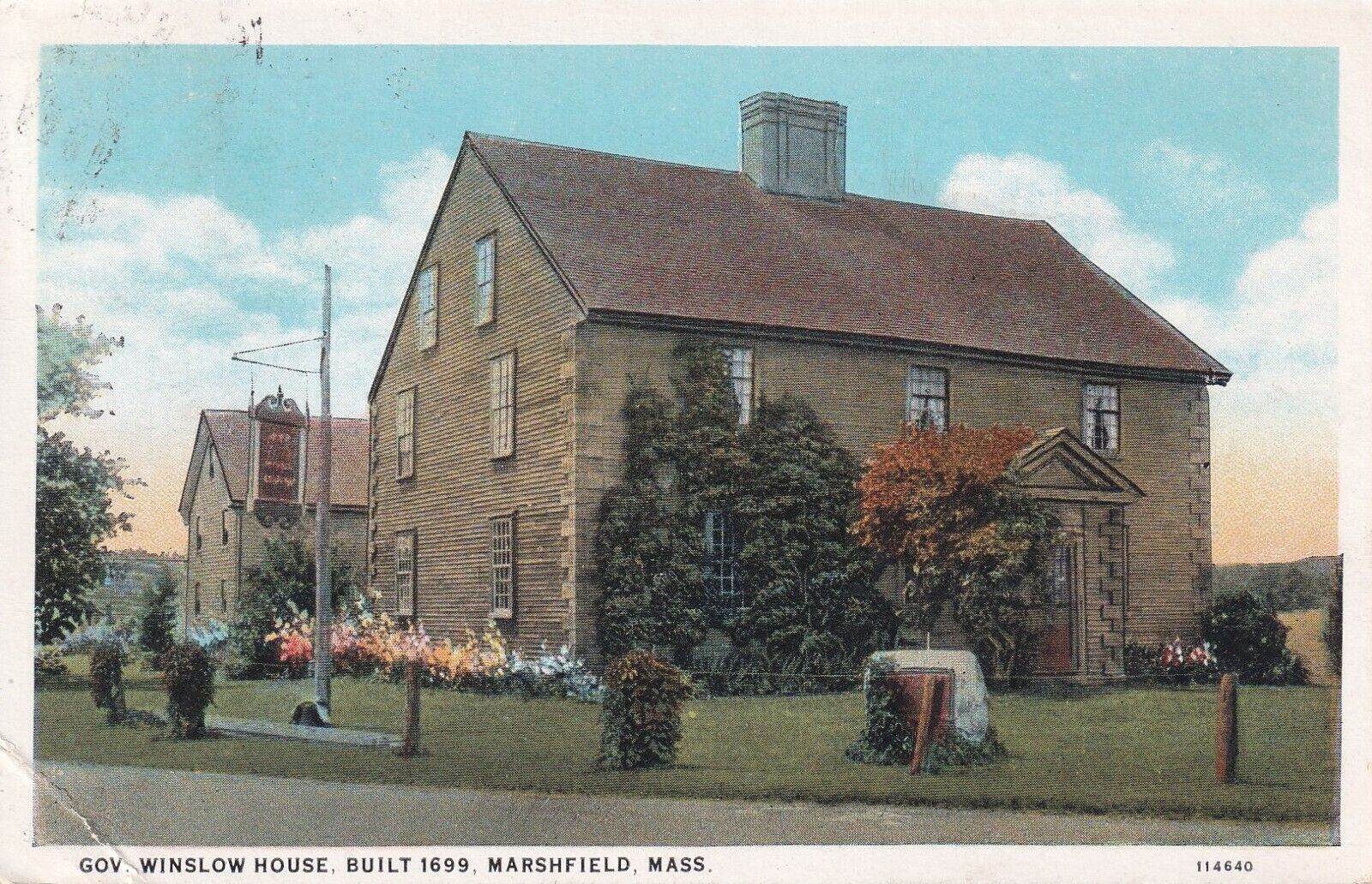 c1920\'s Winslow House Marshfield Massachusetts MA Antique Unposted Postcard
