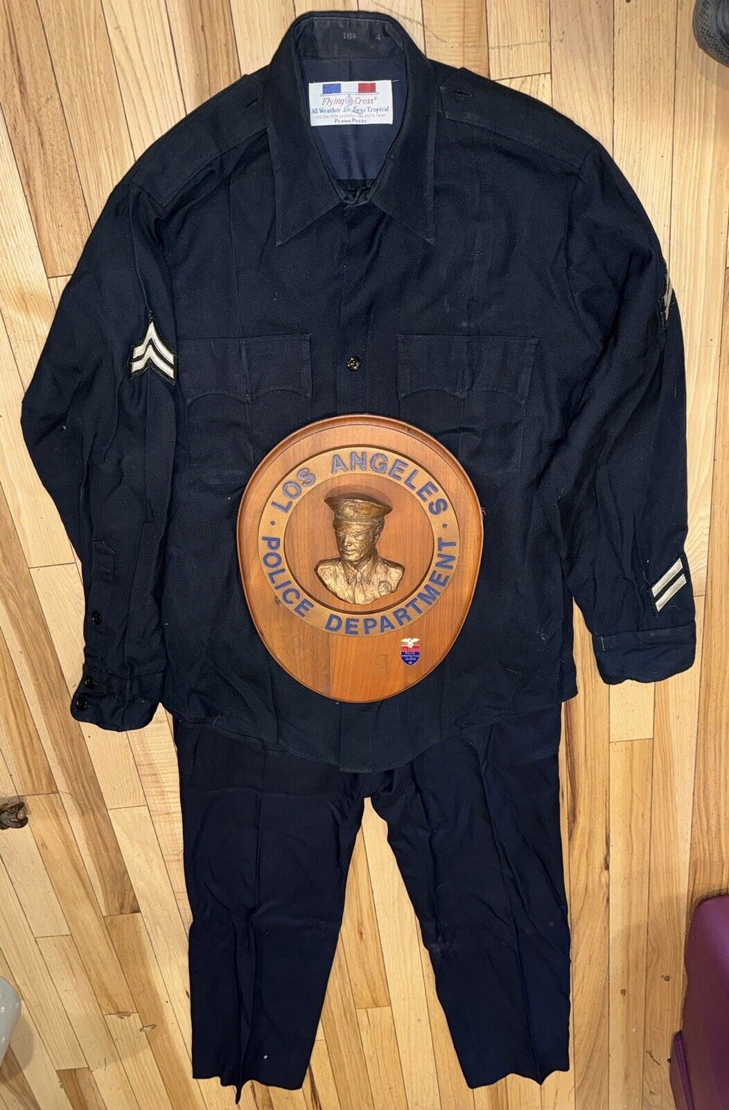 Vintage Full LAPD Uniform Detective Flying Cross Excellent Condition 70s Plaque