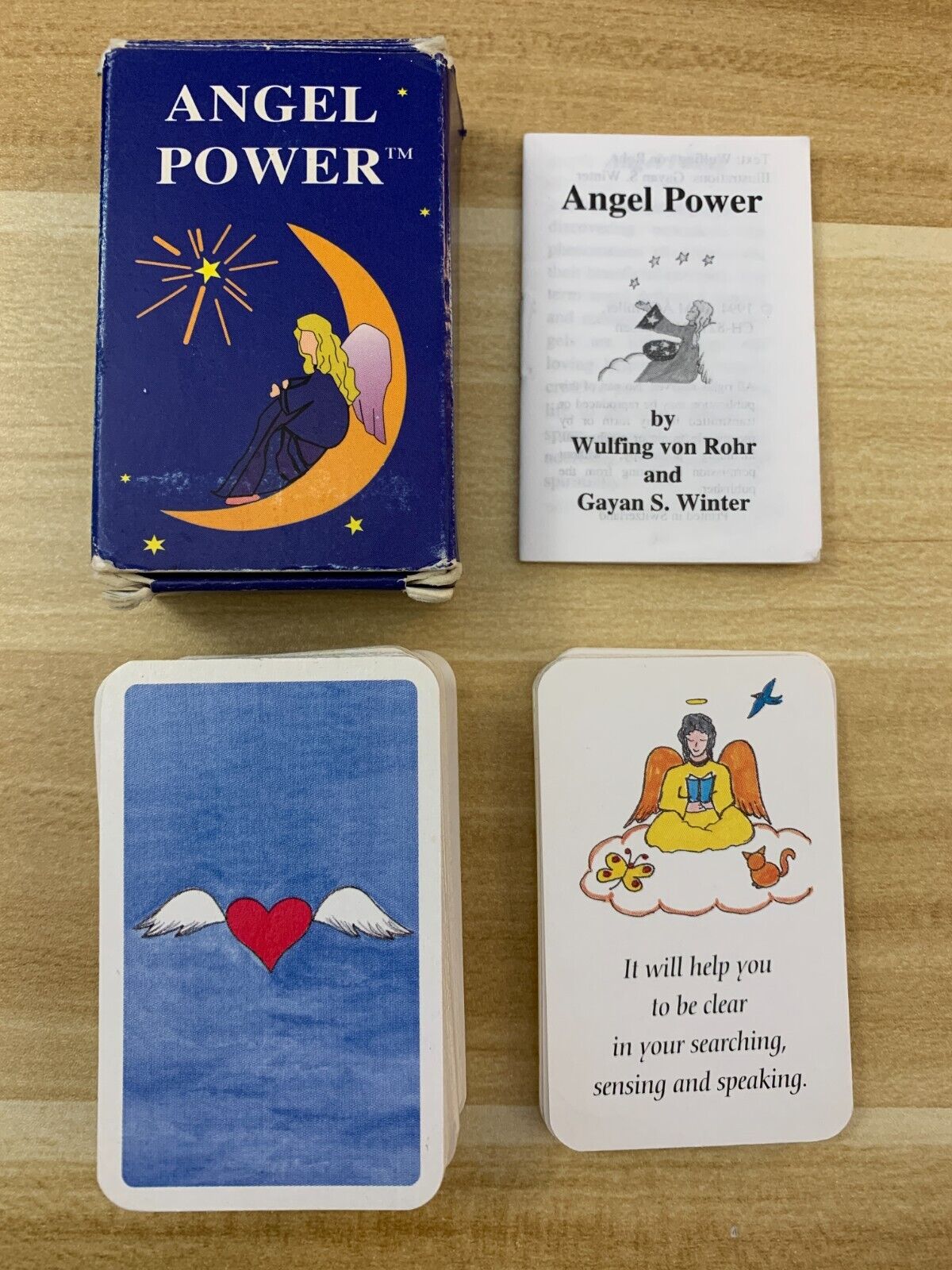 ANGEL POWER Mini Cards Set 1995 VTG Mediation Inspirational Help & Support