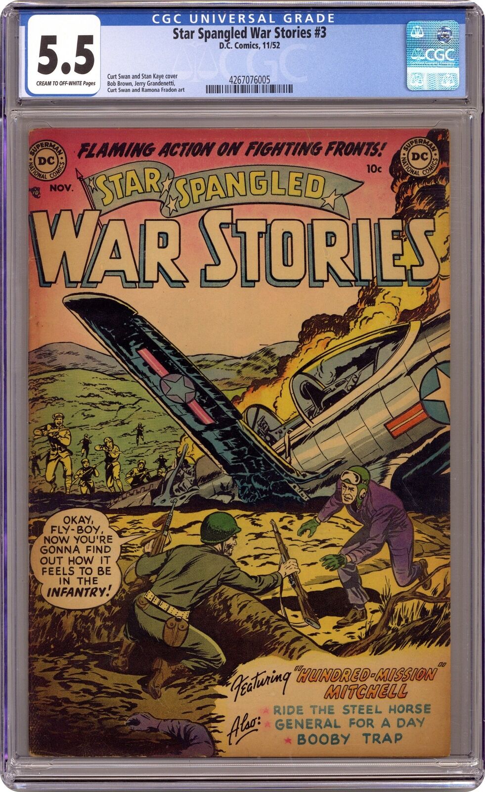 Star Spangled War Stories #3 CGC 5.5 1952 4267076005