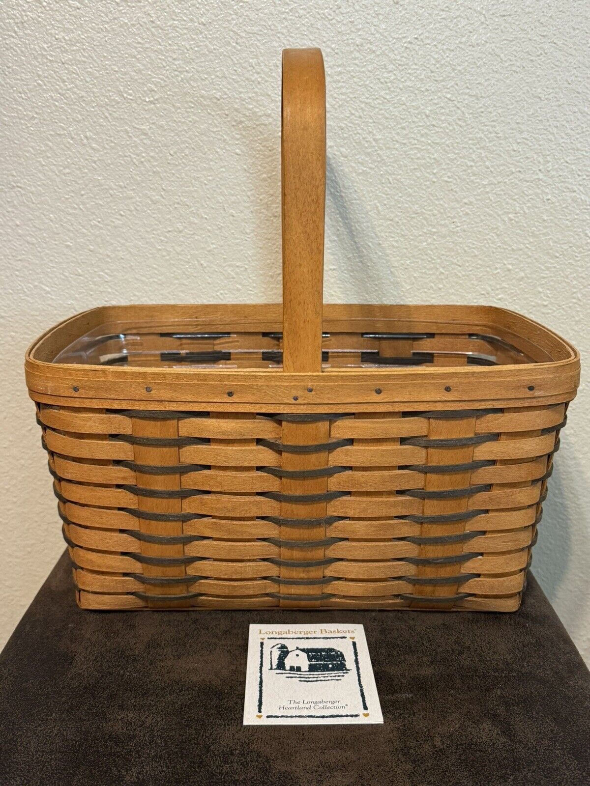 1993 Longaberger Heartland Collection Spring Basket #10936 with Protector Unused