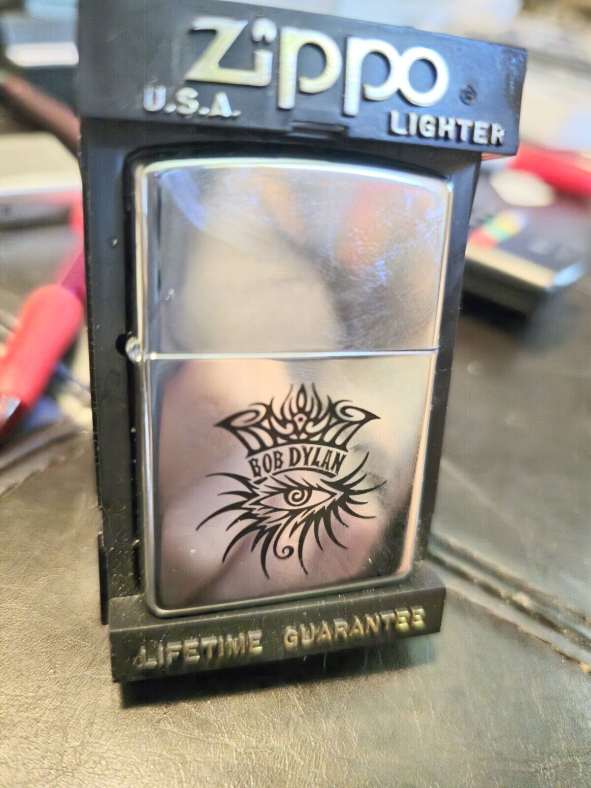 Rare Bob Dylan Two Sided Route 61 Zippo Lighter