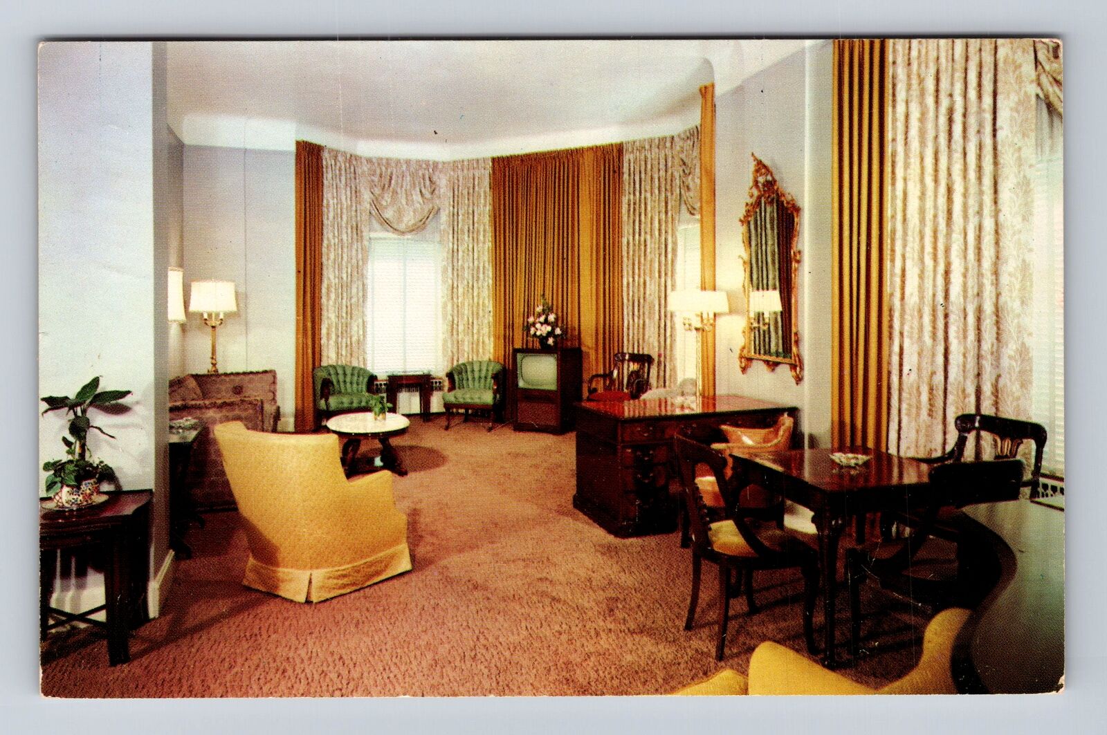 Chicago IL-Illinois, Living Room Of Presidential Suite, Vintage c1964 Postcard