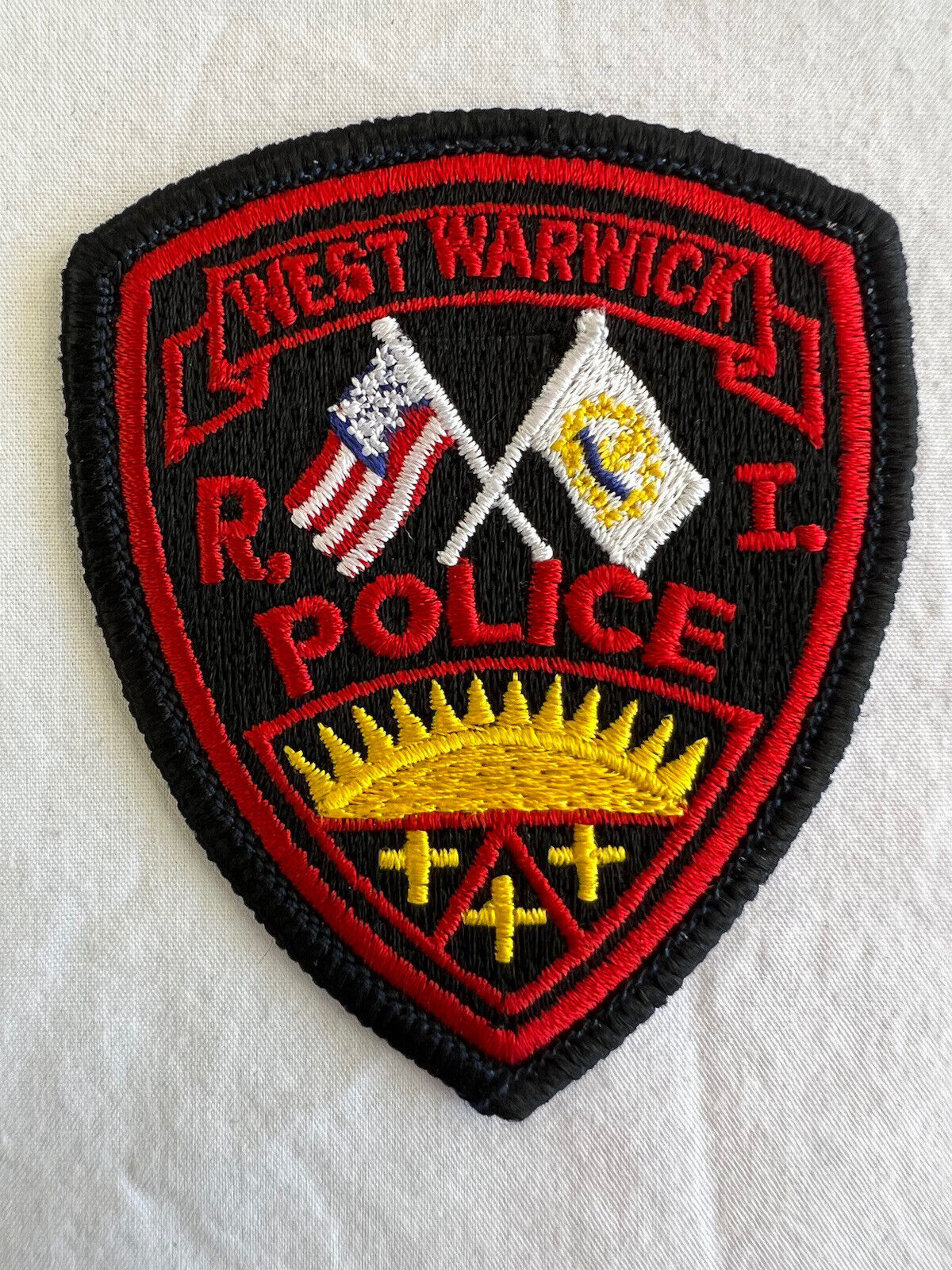 Vintage West Warwick RI Police Rare 2.5’x 3’ Patch Brand New