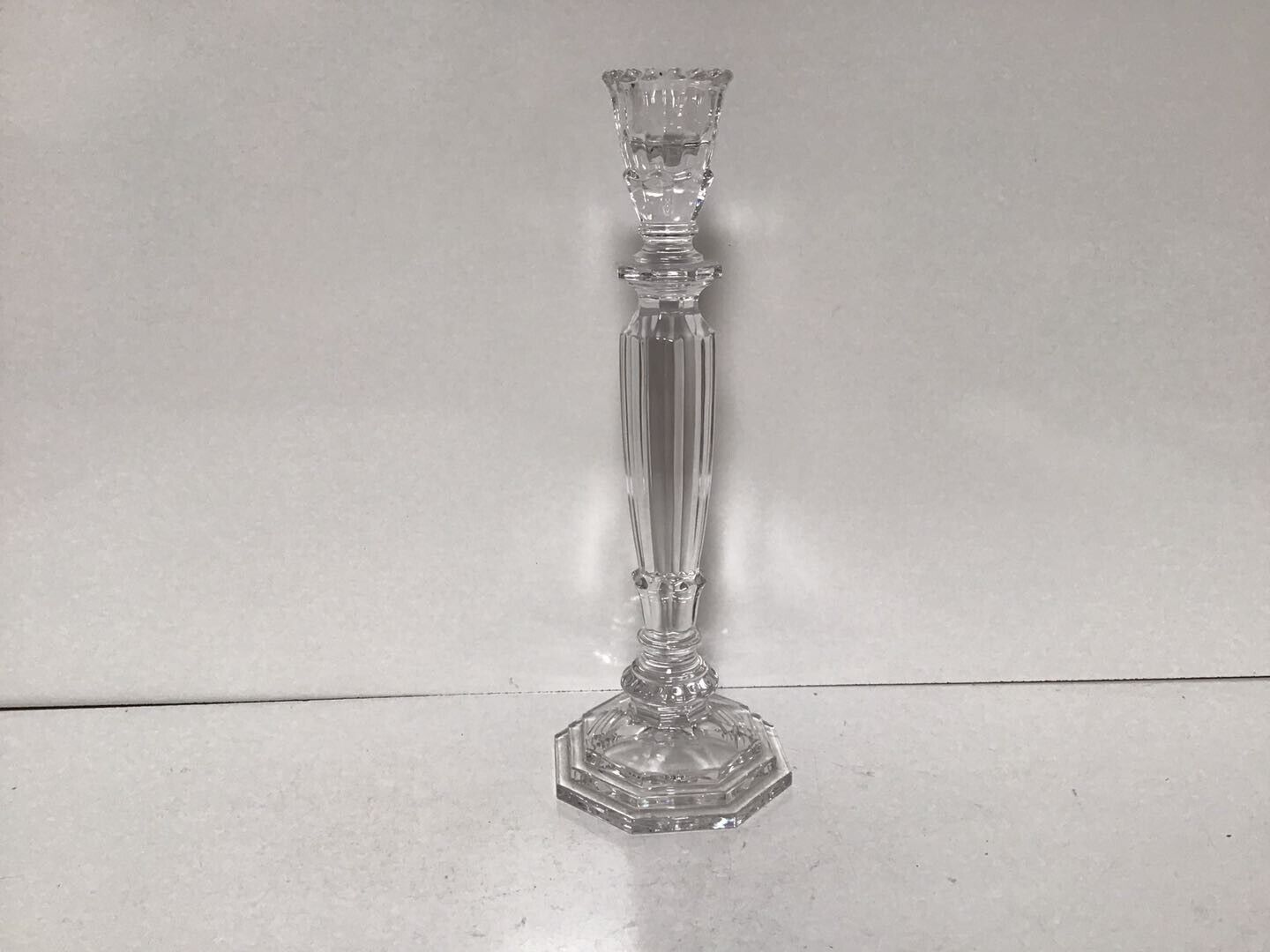 Vintage Very Delicate Crystal Candlestick, Set of Only One Candlestick