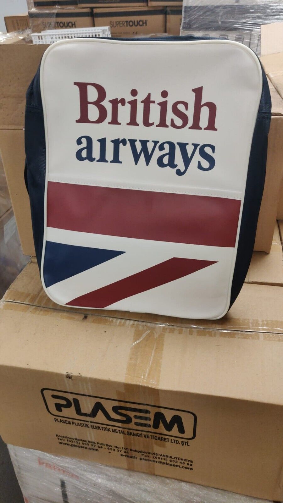 British Airways Vintage Cabin Flight Bag Messenger Shoulder Bag Retro