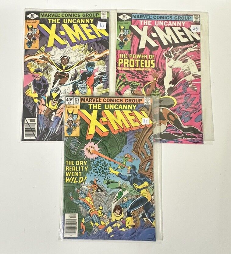 UNCANNY X-MEN #126 127 128 (1979) LOT OF 3 MARVEL COMICS
