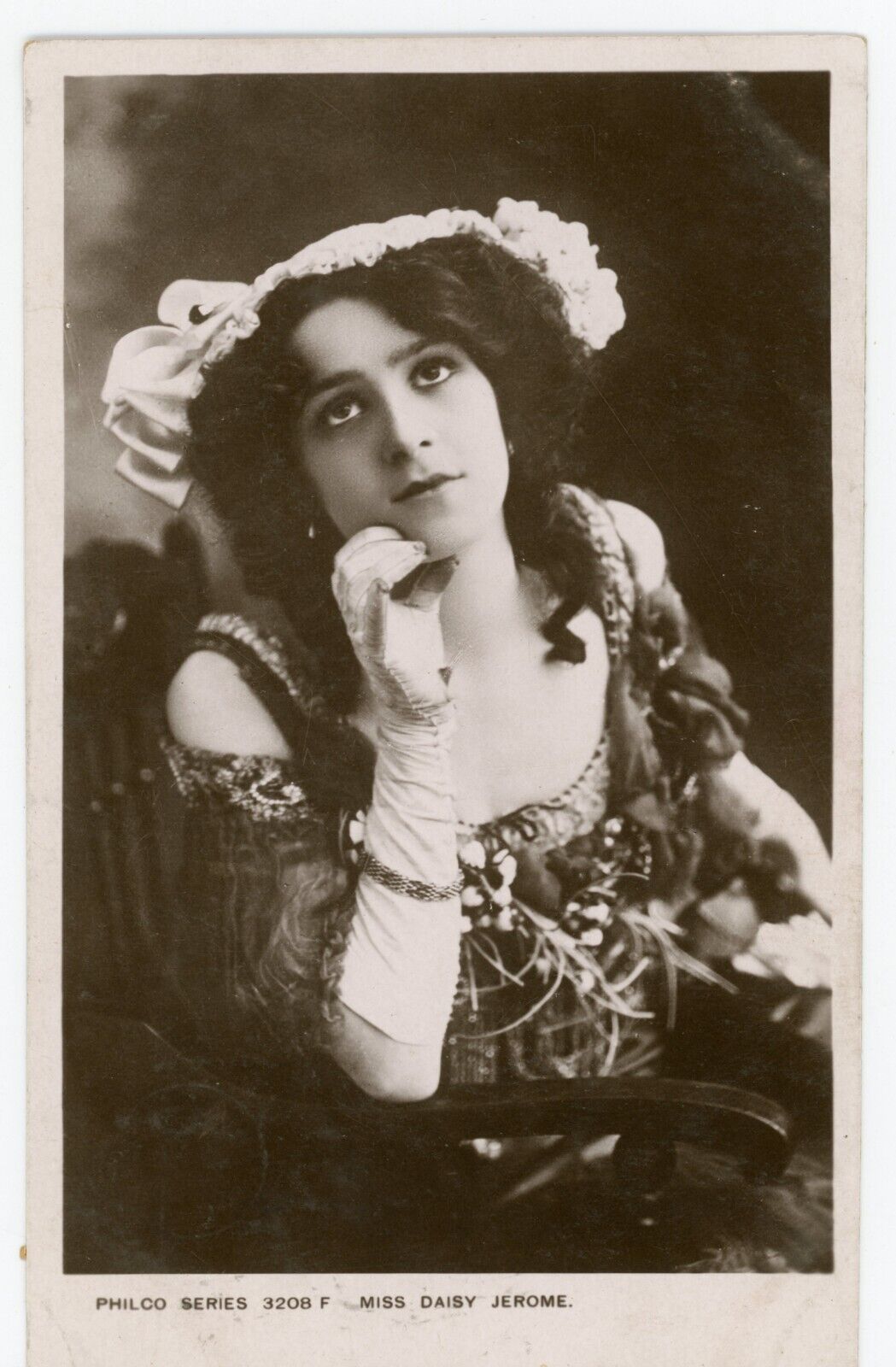 Daisy Jerome 1904 Stage Actress RPPC Photo Postcard