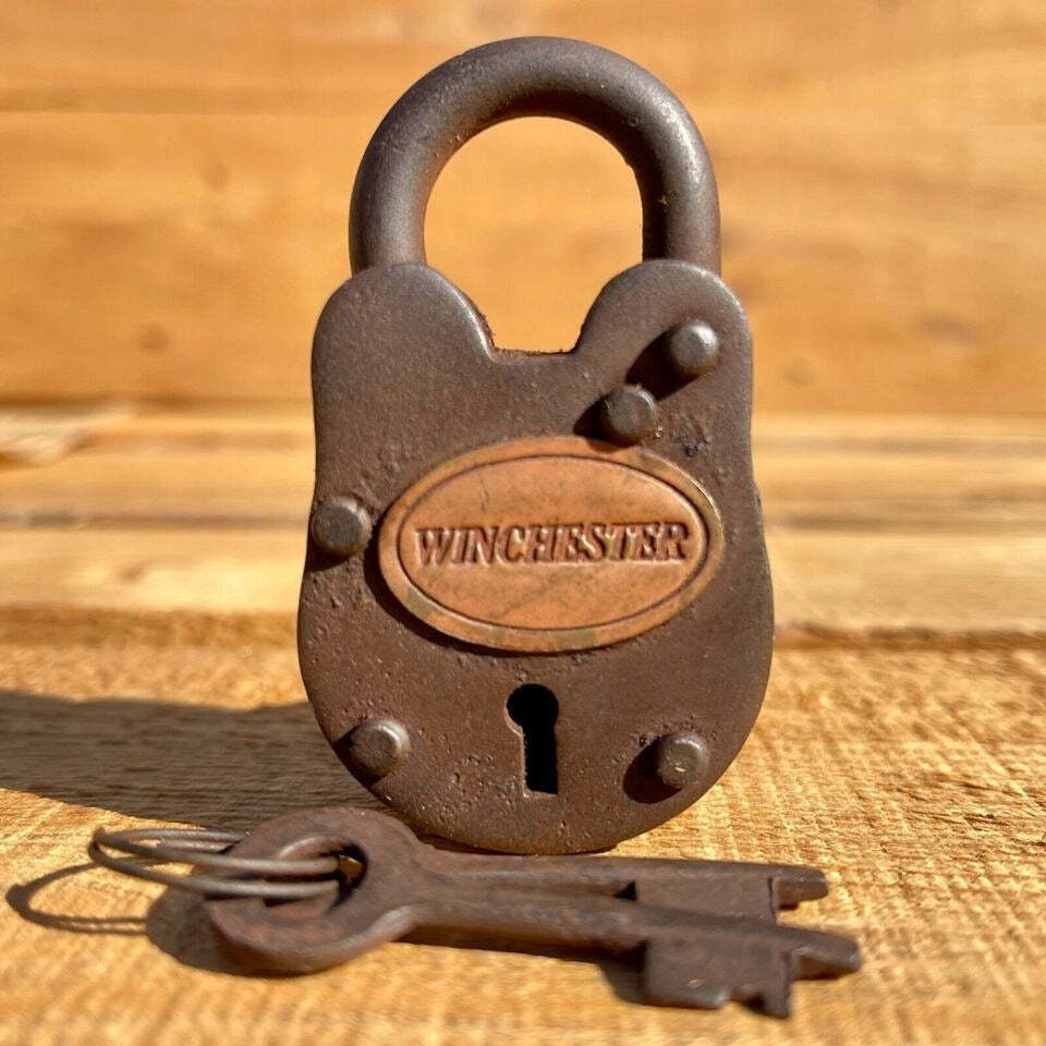 Winchester Cast Iron Lock With Keys & Antique Finish (2.5