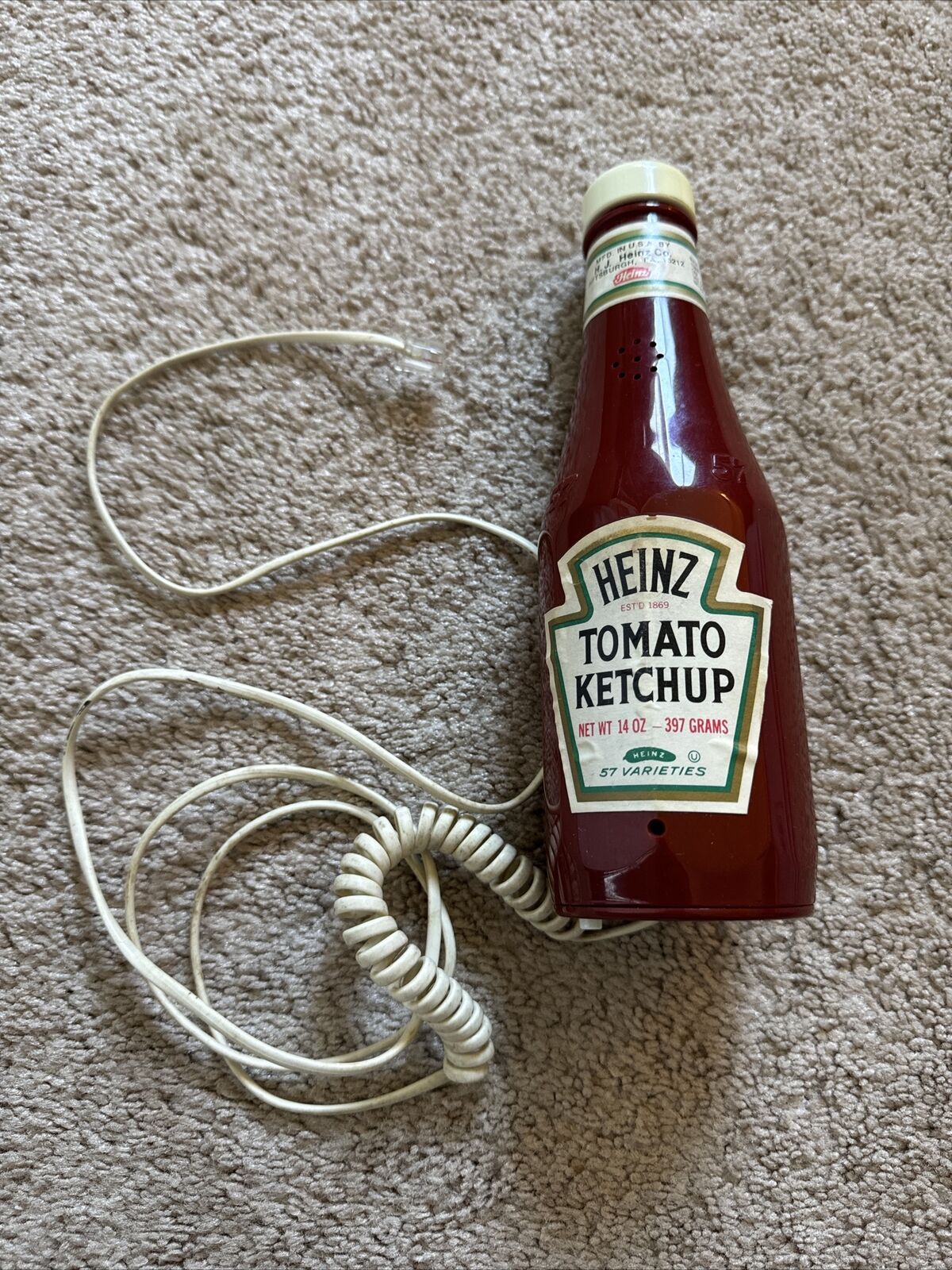 1984 Vintage Retro Heinz 57 Varieties 14 oz Tomato Ketchup landline Phone Corded
