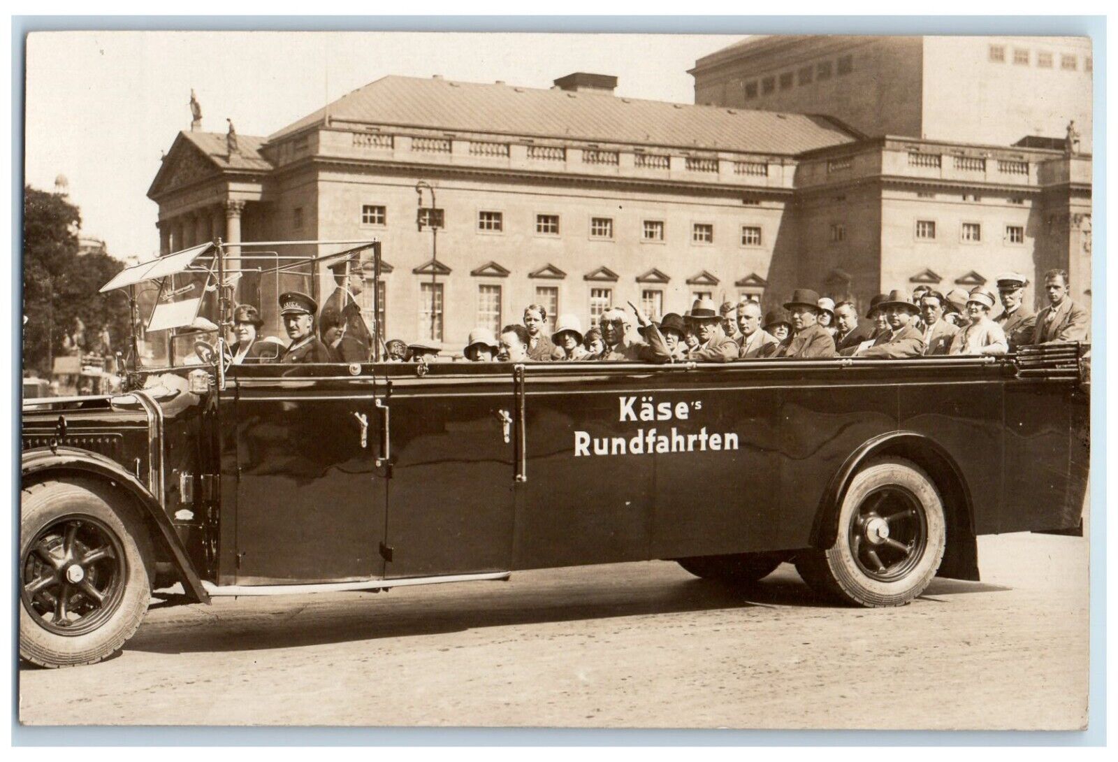 c1910's Berlin Germany Potsdam Bus Tour Car Unposted Antique RPPC Photo Postcard