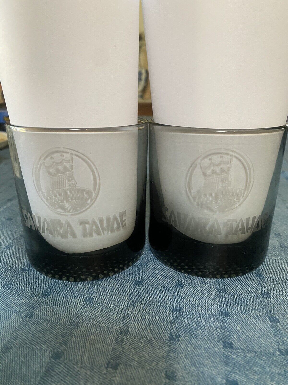 Vintage Sahara Tahoe Cocktail Drinking Glasses 2 Total 
