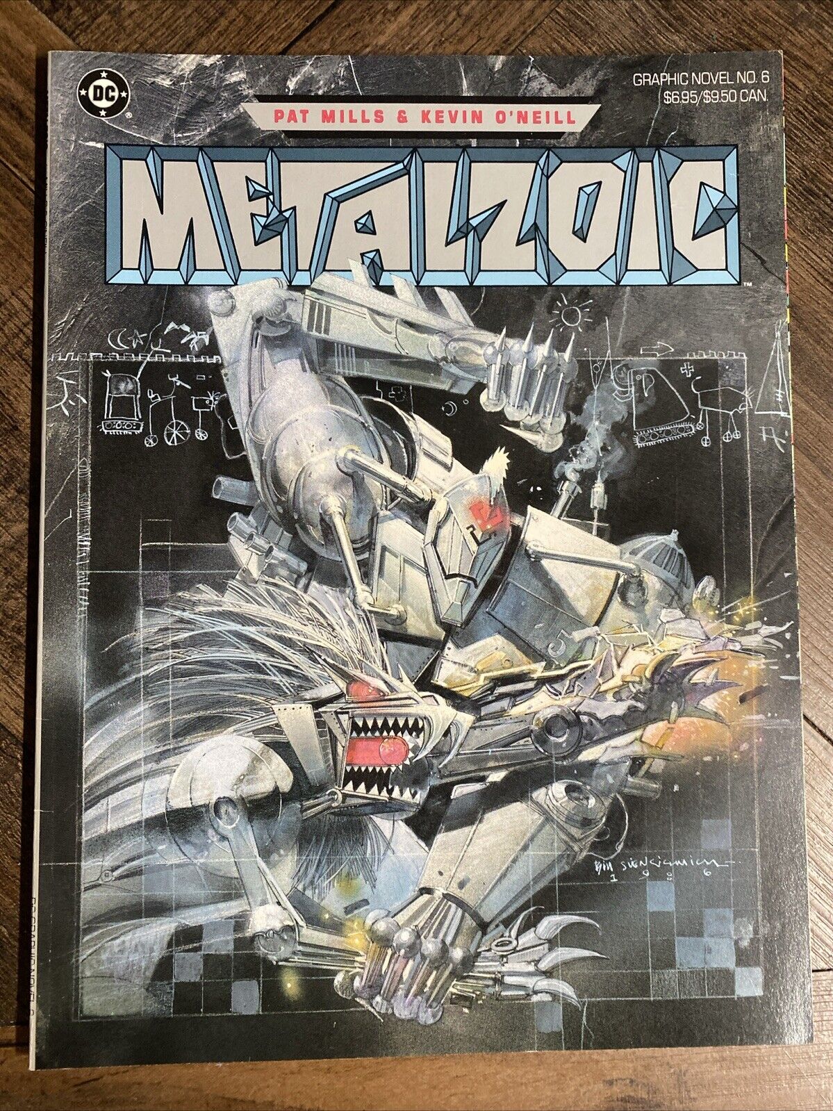 Vintage 1986 Metalzoic Graphic Novel #6 DC Pat Mills Kevin O'Neill 1st Print