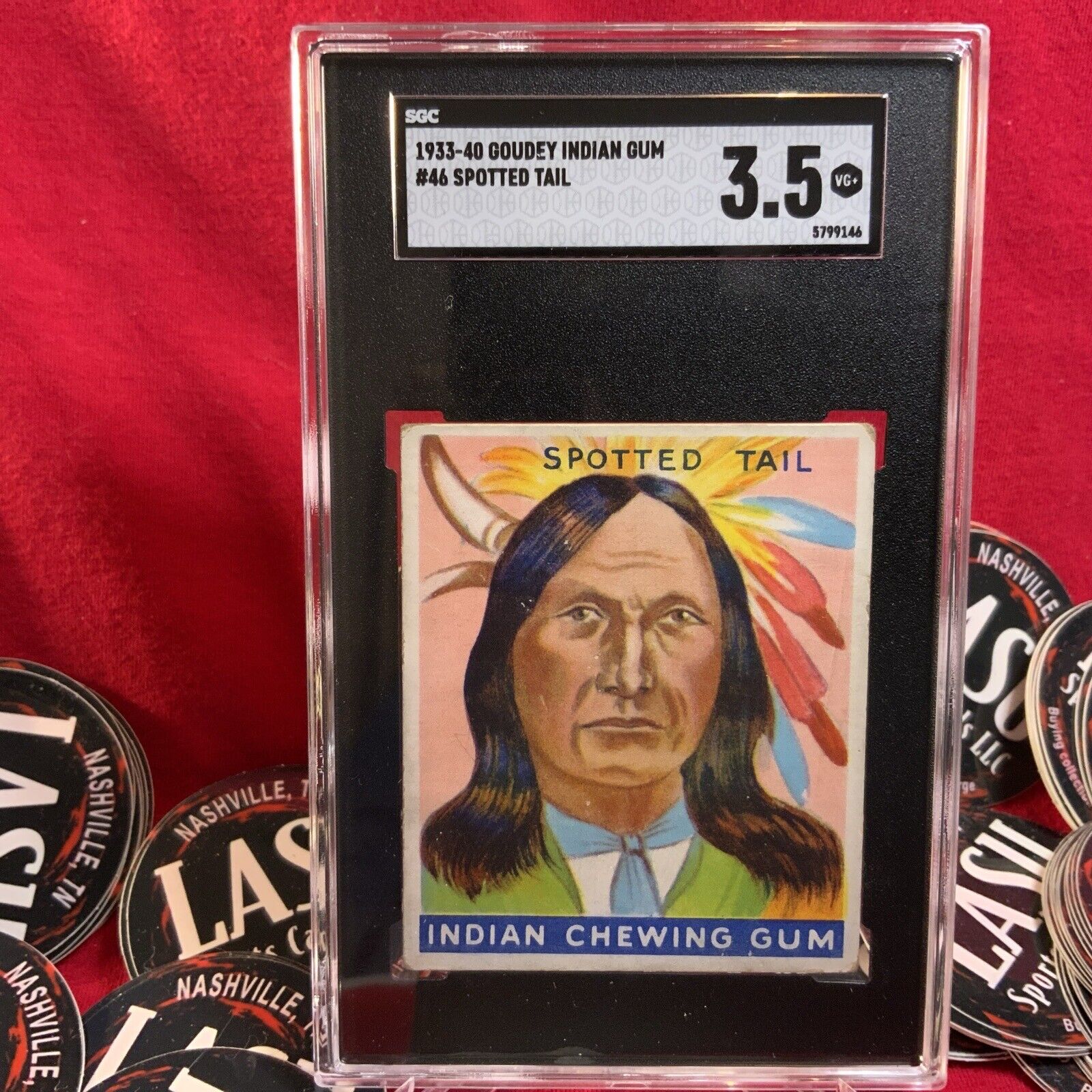 1933 GOUDEY-R73 INDIAN GUM #46 SPOTTED TAIL SGC 3.5