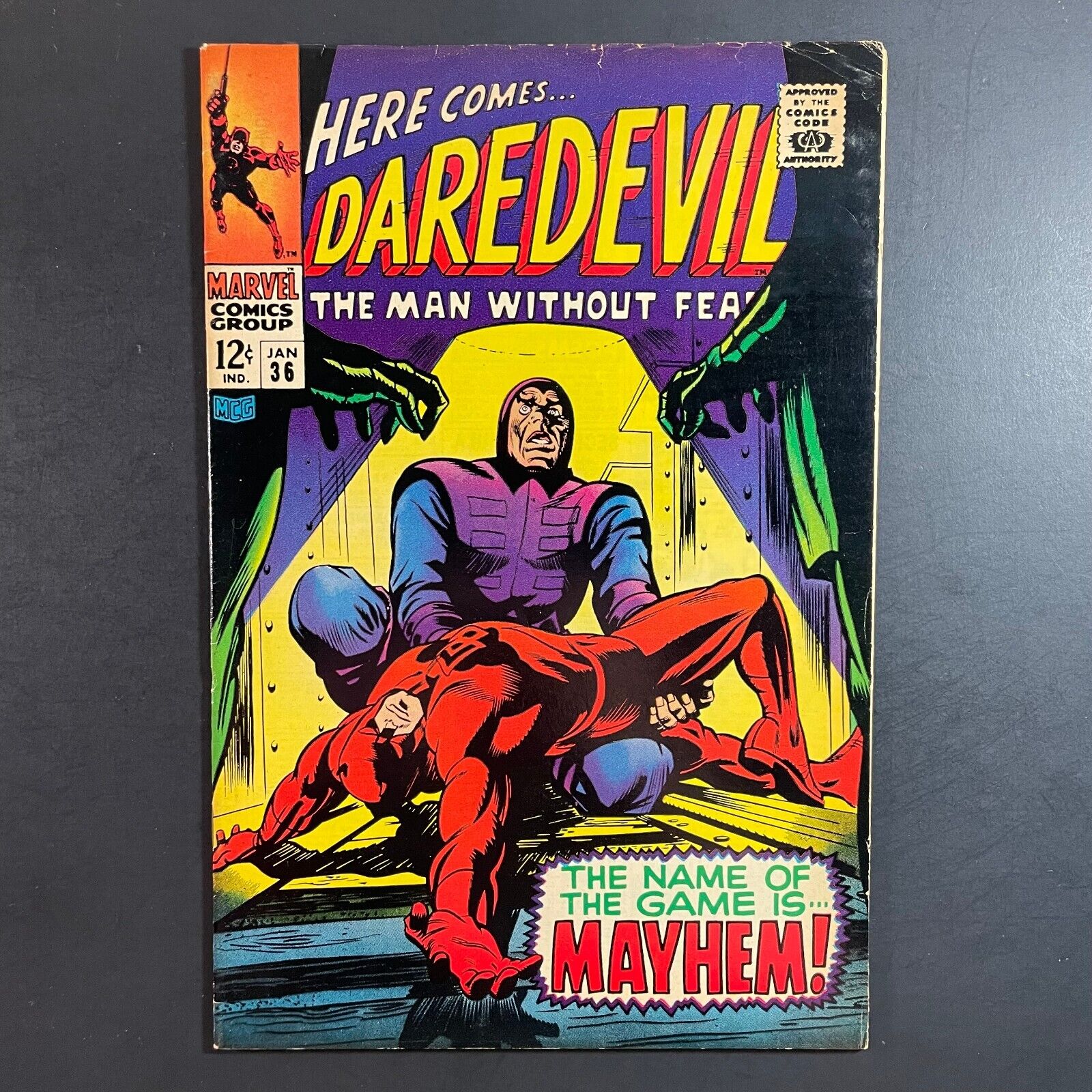 Daredevil 36 Silver Age Marvel 1968 Stan Lee comic Gene Colan cover Doctor Doom