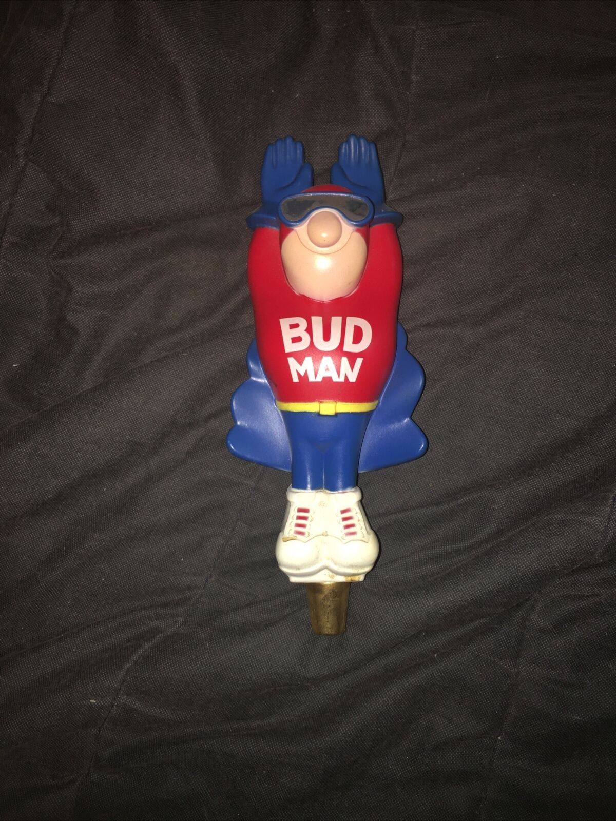 Vintage Budman Bud Man Superhero Budweiser 10\