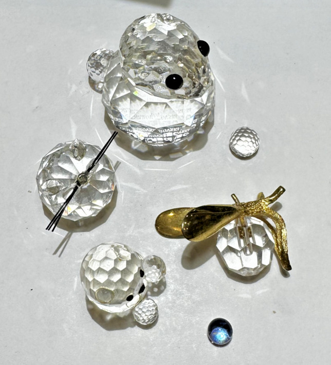 Vintage Swarovski Lot Faceted Crystal Glass Figurine Pieces Crafts Decorative Cd