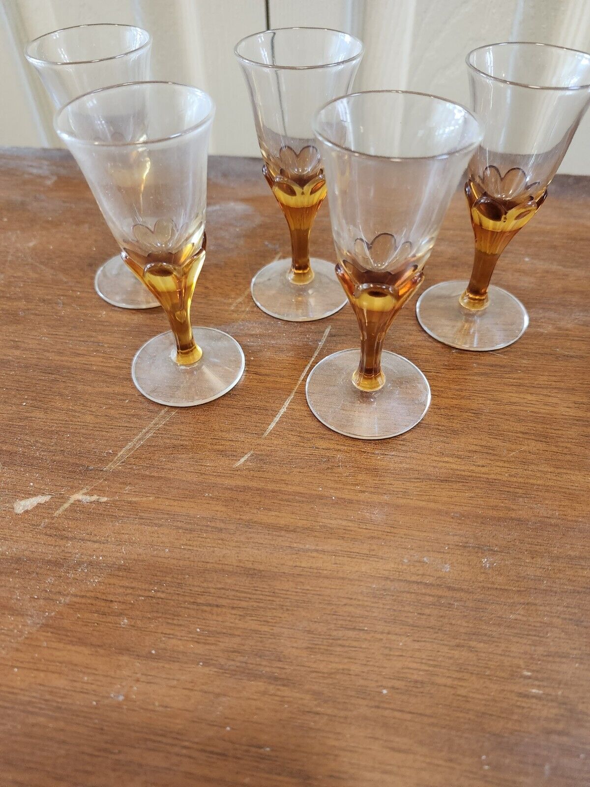 Imperial Glass Blossom CORDIAL Glasses Set Of 5