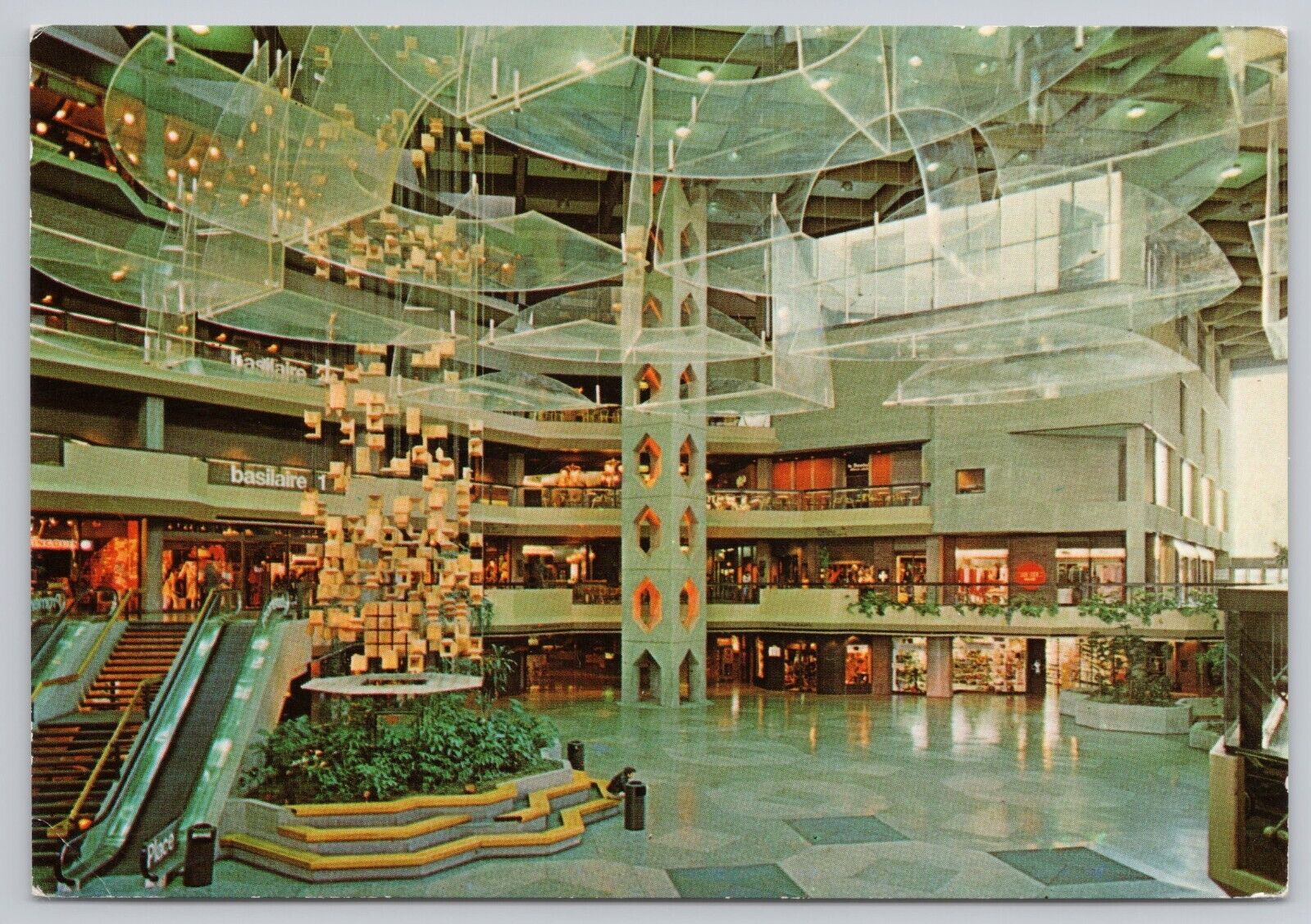 Montreal Quebec Canada, Complexe Desjardins Mall Atrium, Vintage Postcard