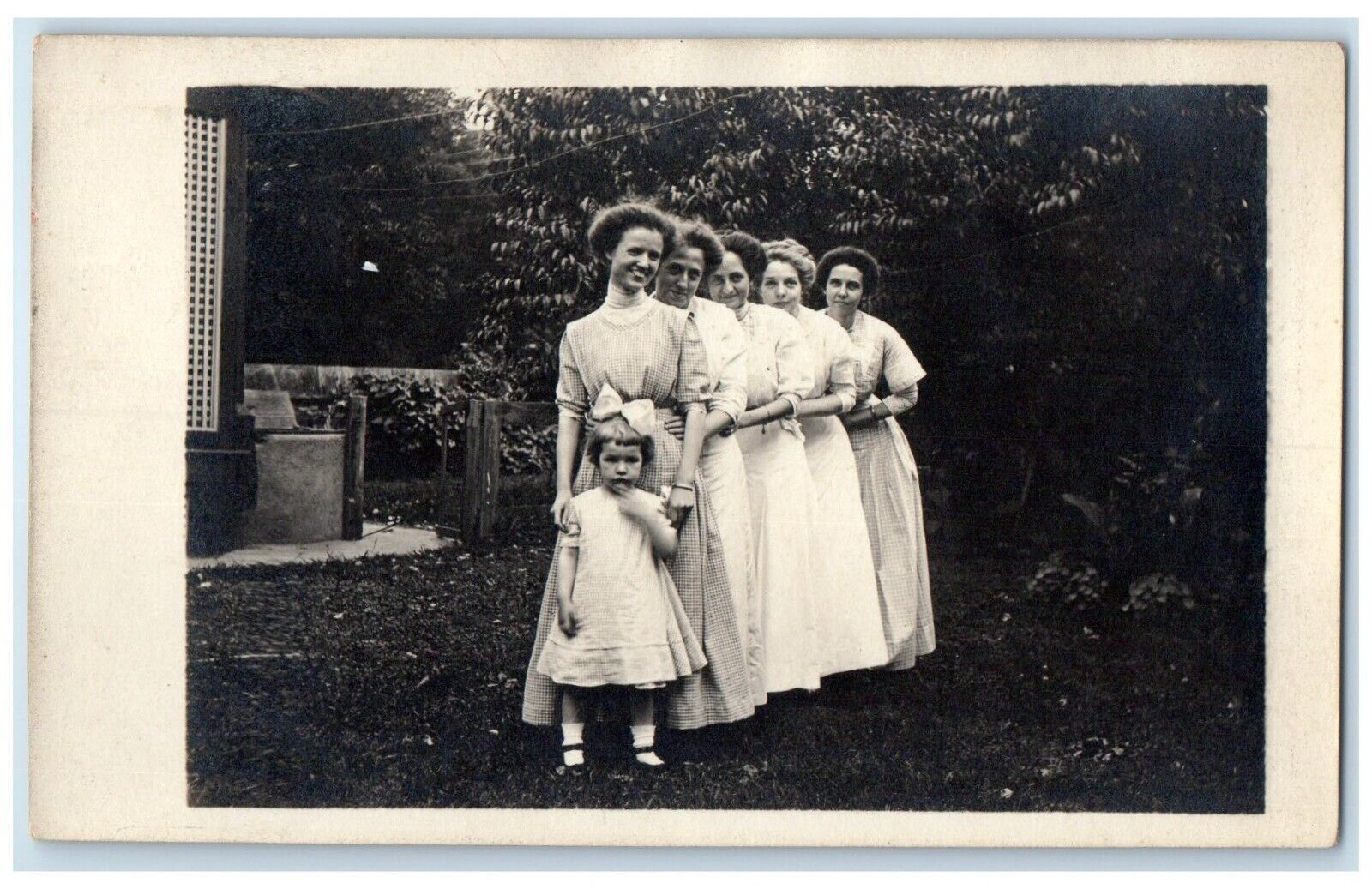 c1910\'s Cute Little Girl And Womans RPPC Photo Unposted Antique Postcard