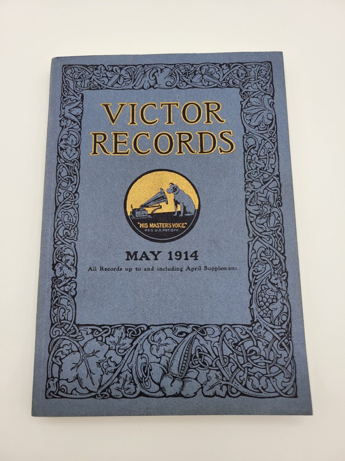 Vintage May 1914 Victor Records Catalog Book Price Guide Music Phonograph Blue