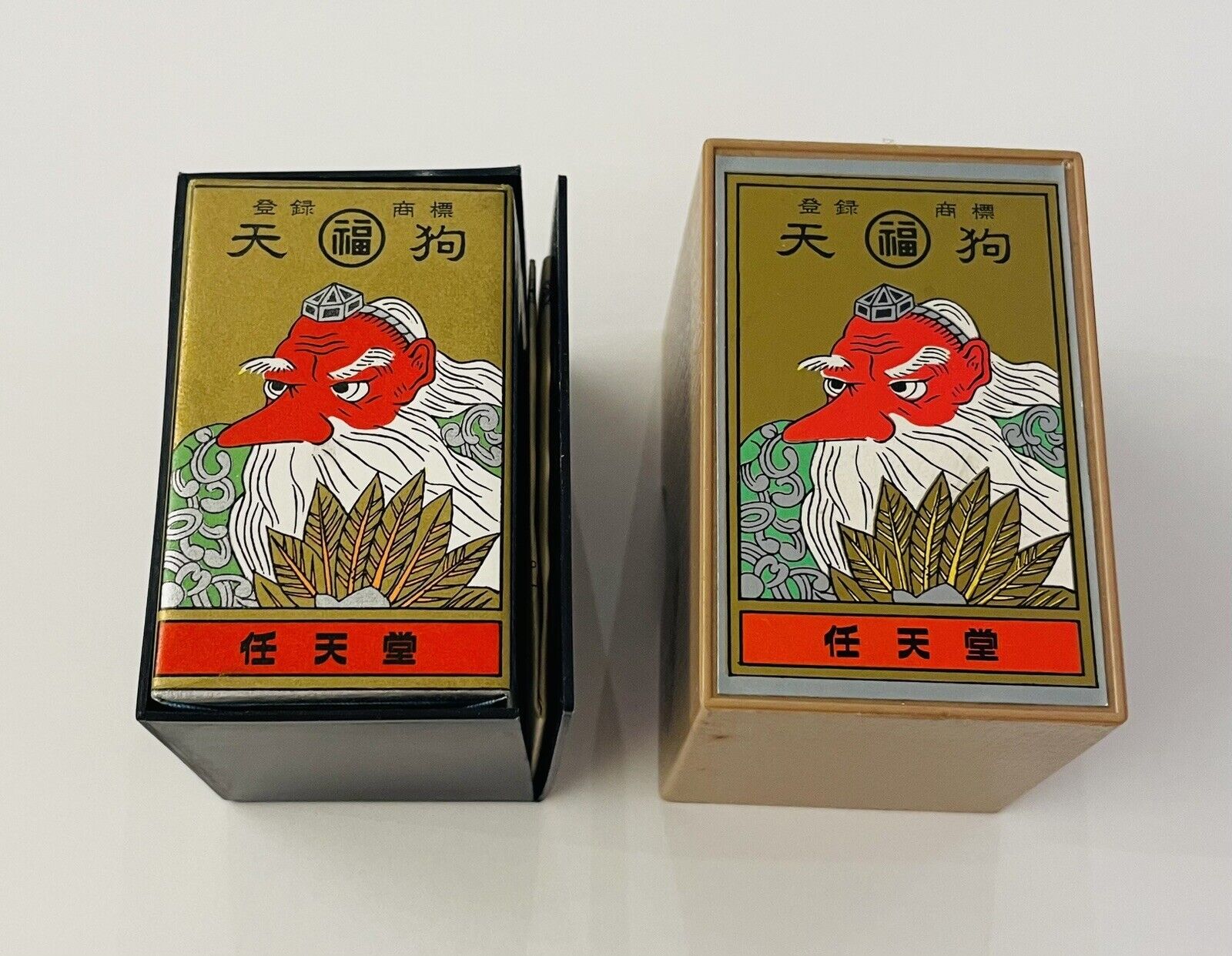 Vintage Nintendo Hanafuda Tengu Black Japanese Playing Cards Made before 1989