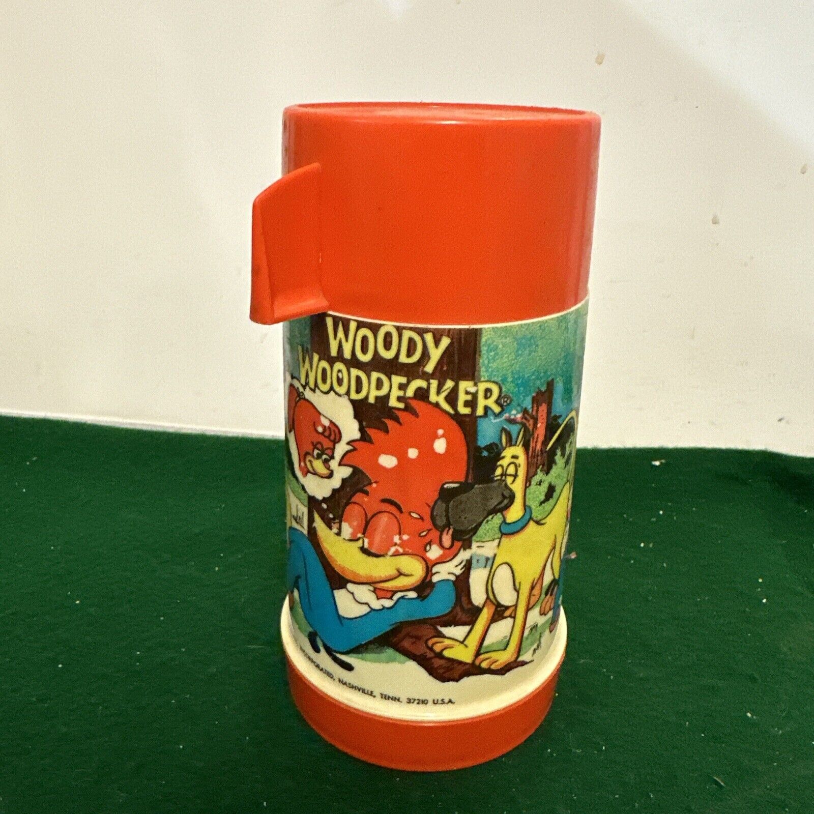 1972 Woody Woodpecker Thermos for Lunch Box Vintage Lunchbox Bottle
