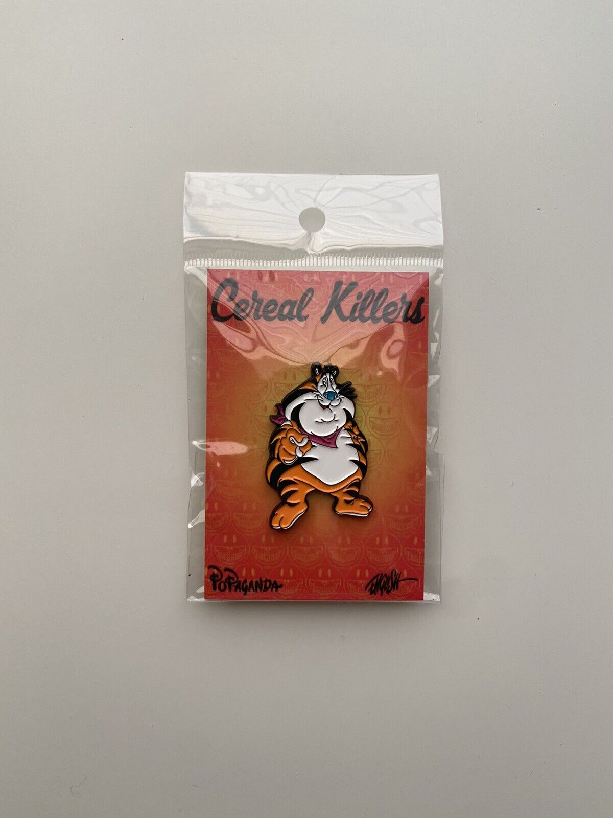 Ron English Cereal Killers Tony The Tiger Pin 1.5'' Inches Popaganda Rare Fat