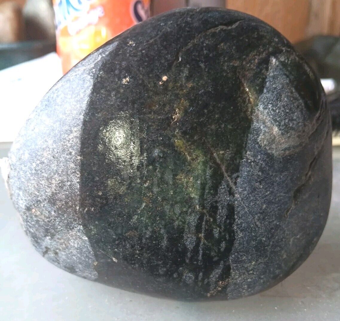 Nephrite Jade Rock From Trinity River In California. R1#20i