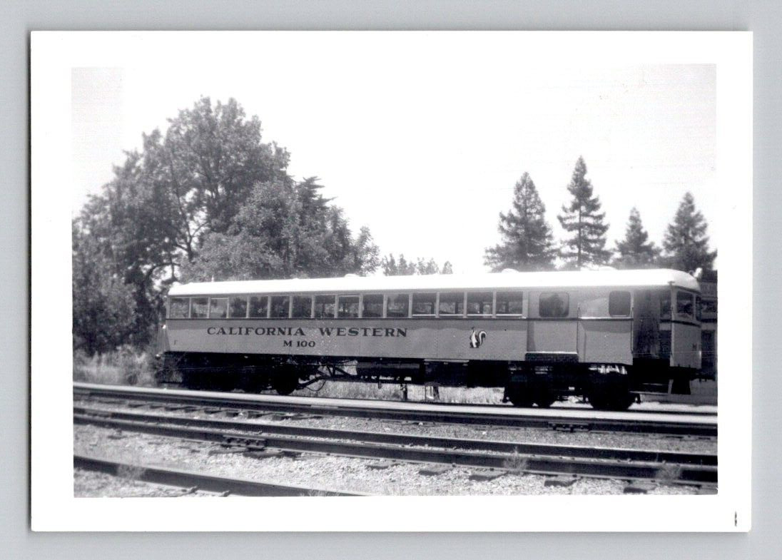 ORIG. 1950\'S. CALIFORNIA WESTERN M 100 TRAIN CAR. 3.5X5 TRAIN PHOTO