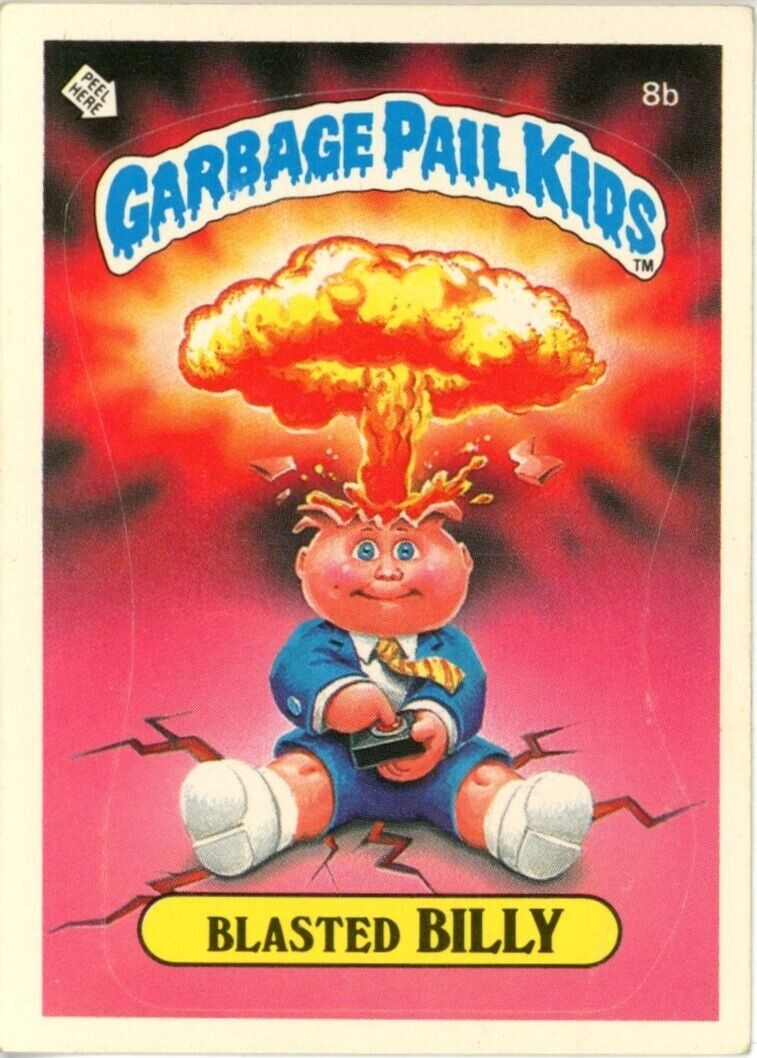 1985 Topps Garbage Pail Kids 1st Series BLASTED BILLY Checklist Card 8b GLOSSY