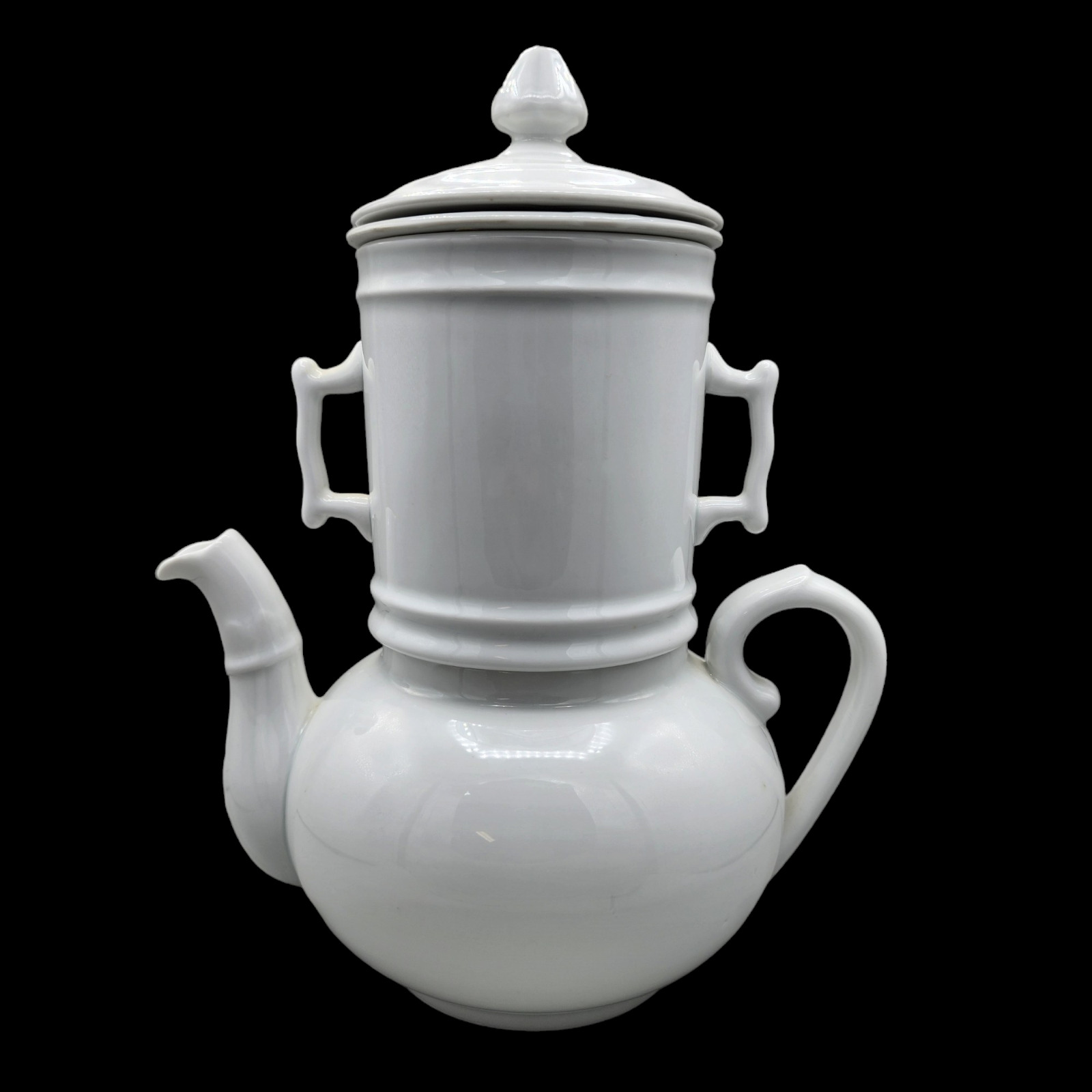 Vintage Pillivuyt Teapot Coffee French Drip Porcelain 4-Piece Stacking Ironstone