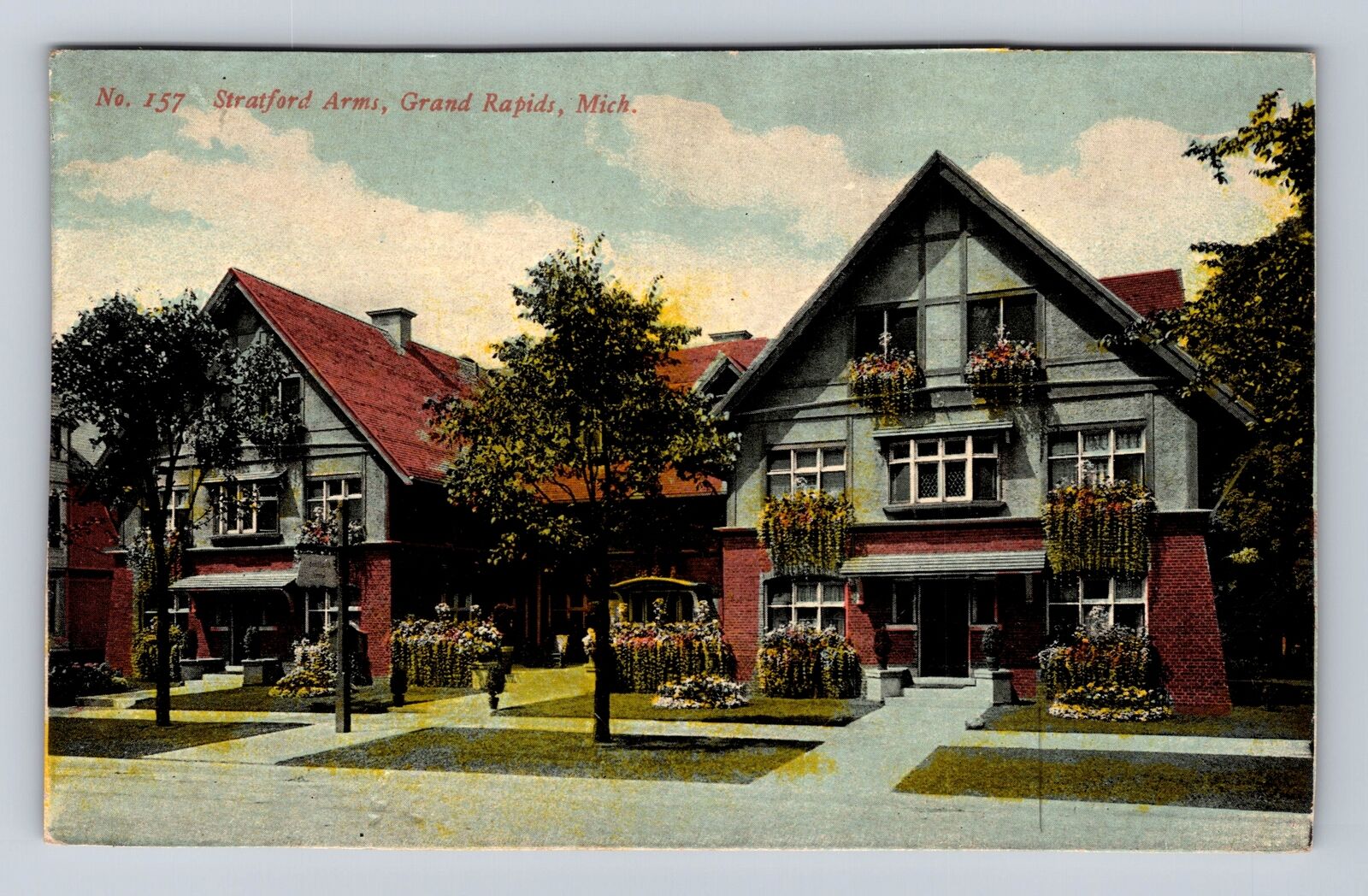 Grand Rapids MI-Michigan, Stratford Arms, Advertising, Antique Vintage Postcard