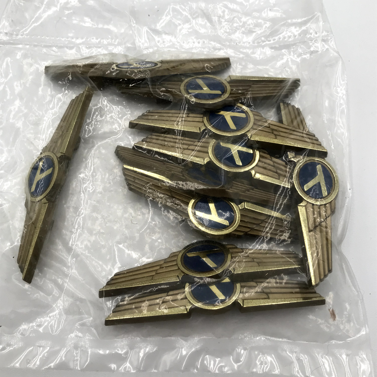 Vintage Eastern Airlines Jr Pilot Plastic Wings Pins bags unopened Lot of 10
