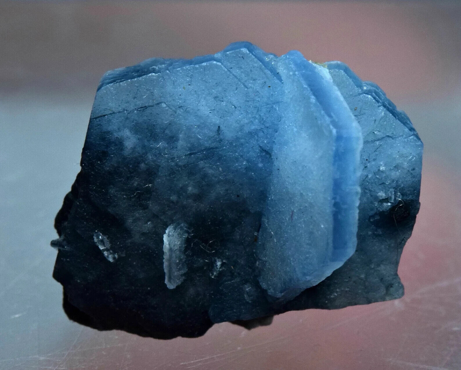 11 Carat Cross Shape Bi Vorobyevite Beryl Rosterite Crystal / Blue Alakali Beryl