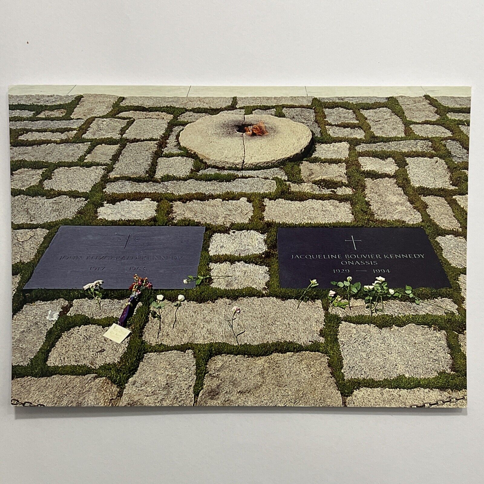 Vintage Postcard John F Kennedy Grave Sight Arlington Memorial ⭐️ USA Unposted