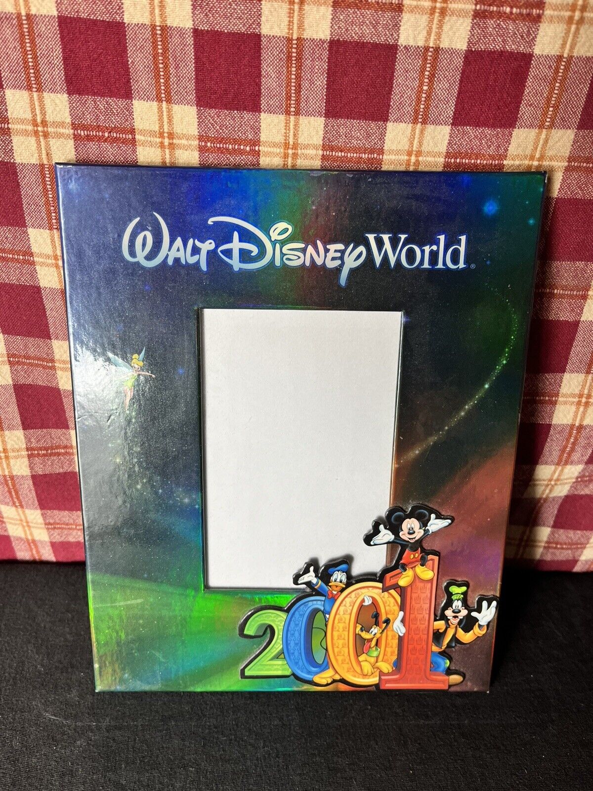 Vintage Walt Disney World 2001 3D 4 x 6 Picture Photo Frame Mickey Mouse