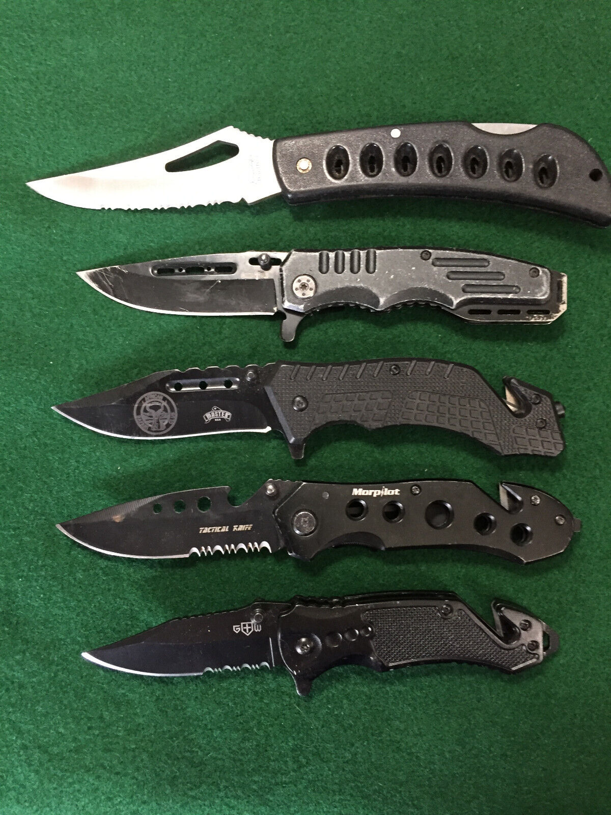Lot of 5 Pocket Knives Master USA, Grand Way and others EDC  A-13