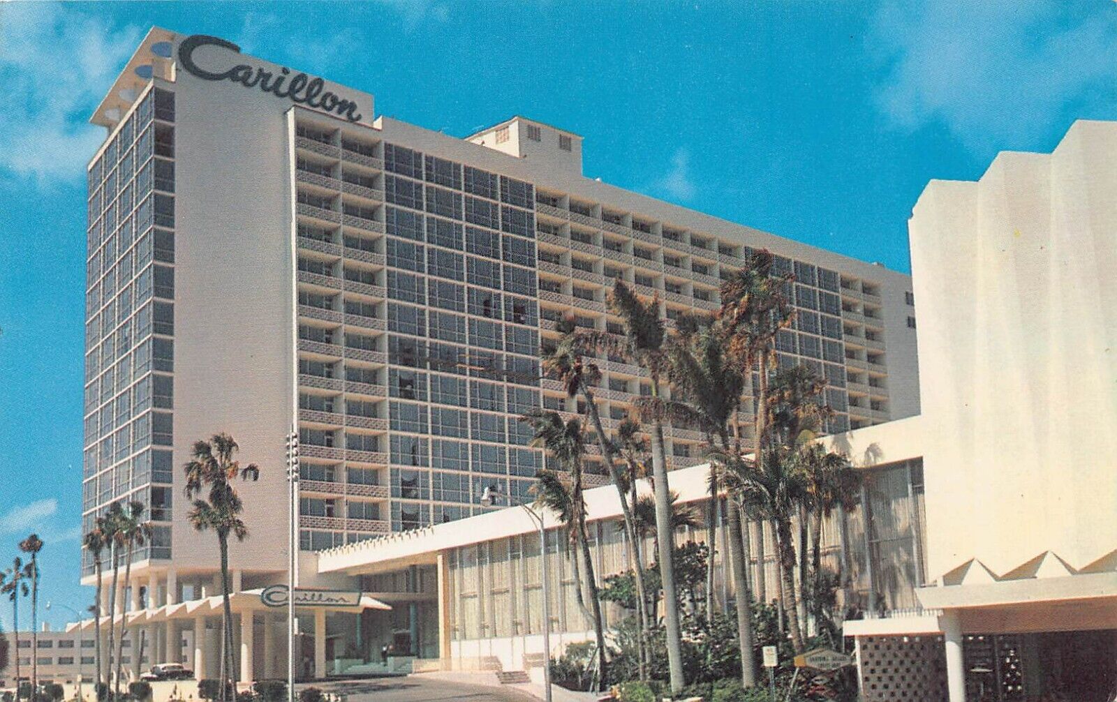 Miami Beach FL Florida Carillon Hotel Wellness Resort 1960s Vtg Postcard U1
