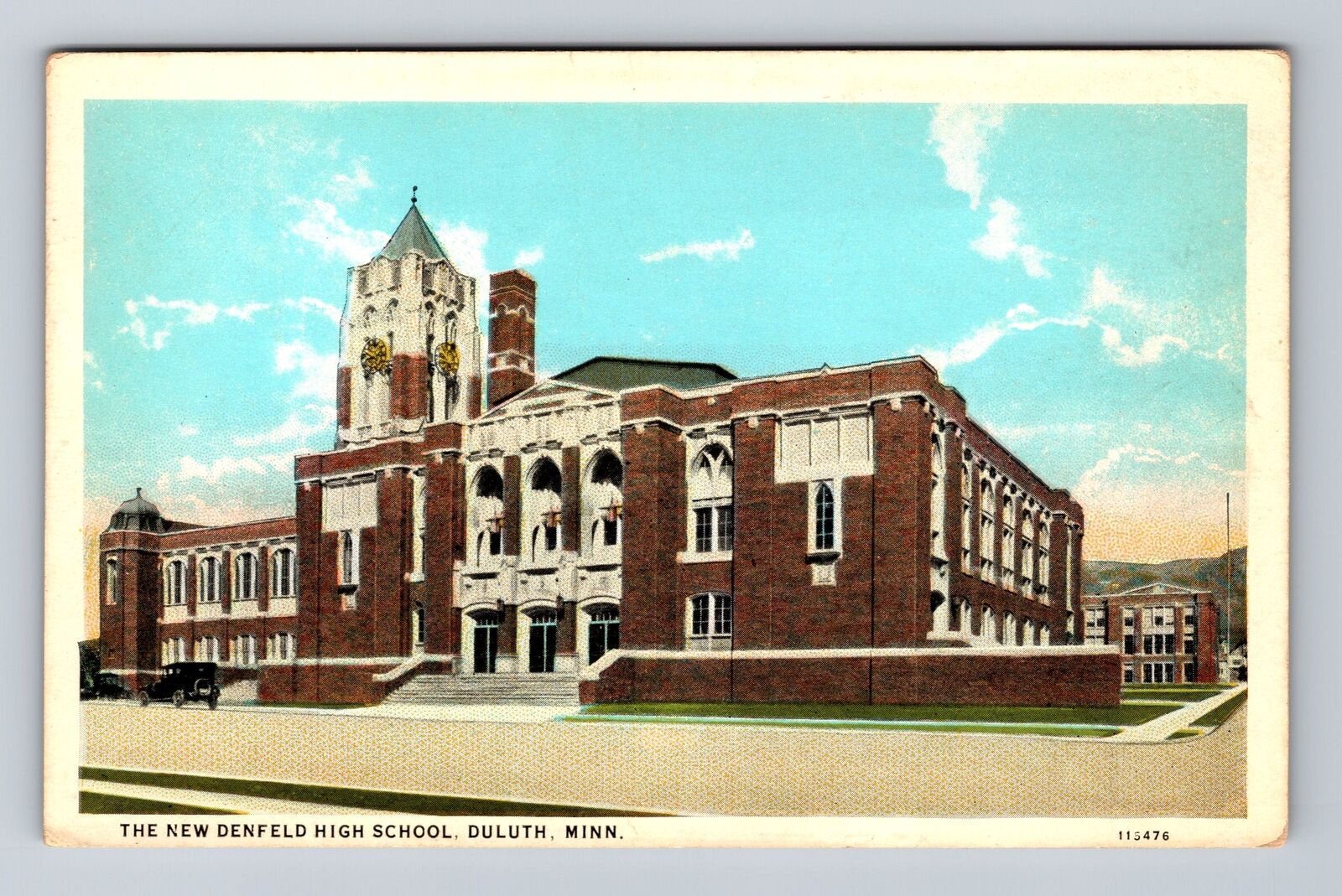 Duluth MN-Minnesota, The New Denfeld High School, Antique, Vintage Postcard