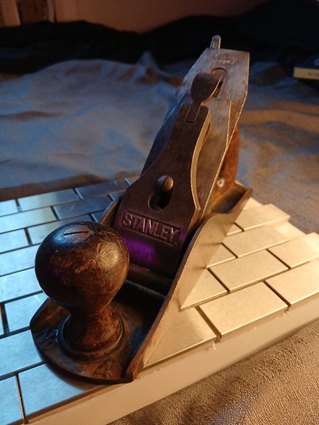 Vintage Stanley Bailey No. 4 Type 17 Smooth Hand Plane Made In USA WW2 1942-1945