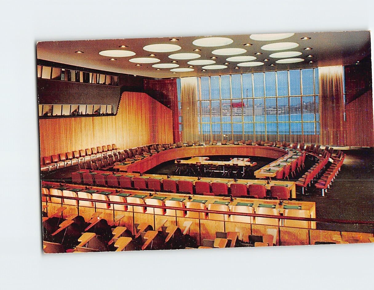 Postcard United Nations Economic & Social Council Chamber New York City New York