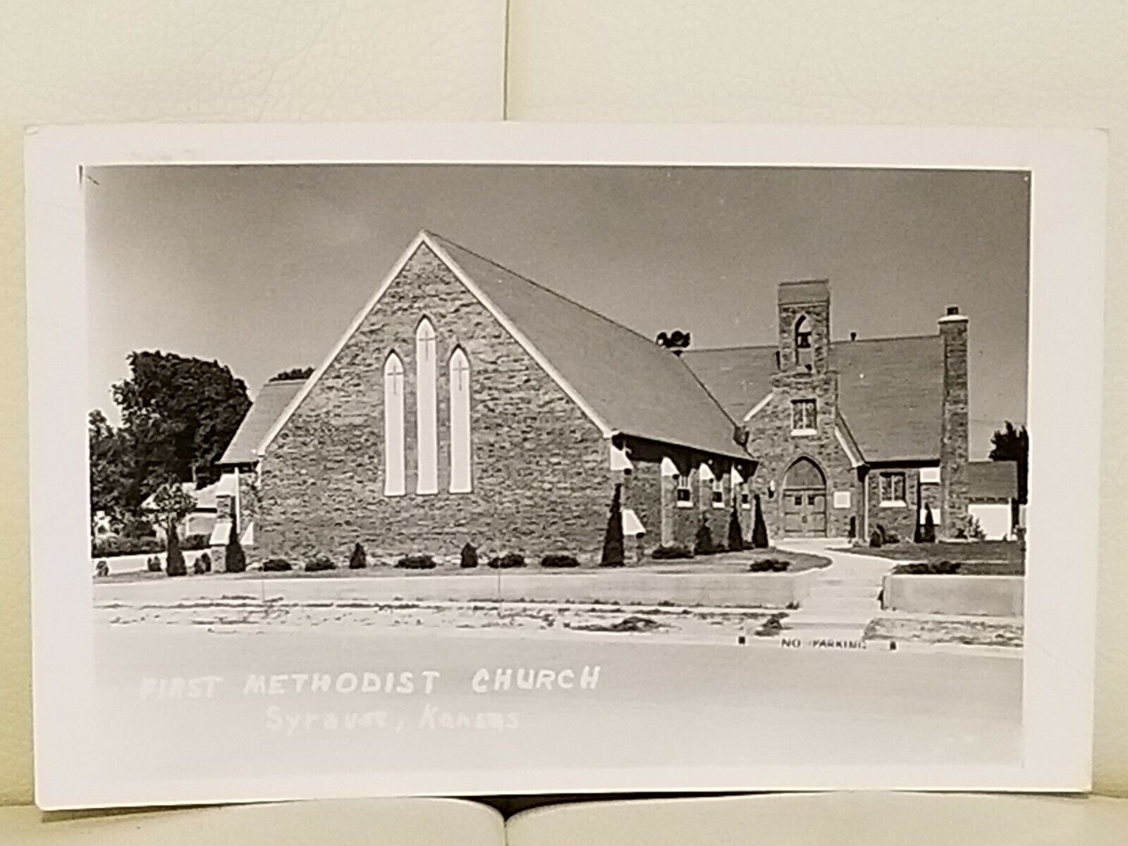 Vintage Real Photo Postcard Syracuse, Kansas First Methodist Church Picture