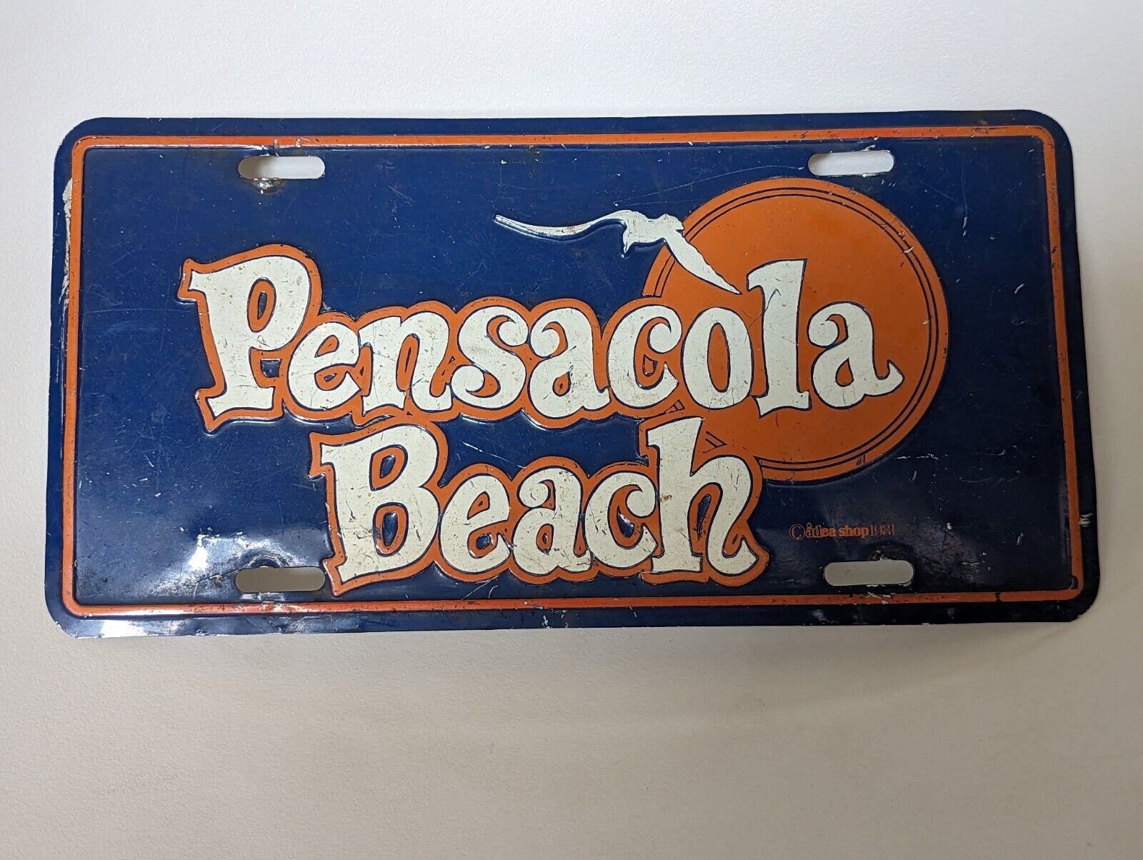 Vintage Pensacola Beach License Plate-1981