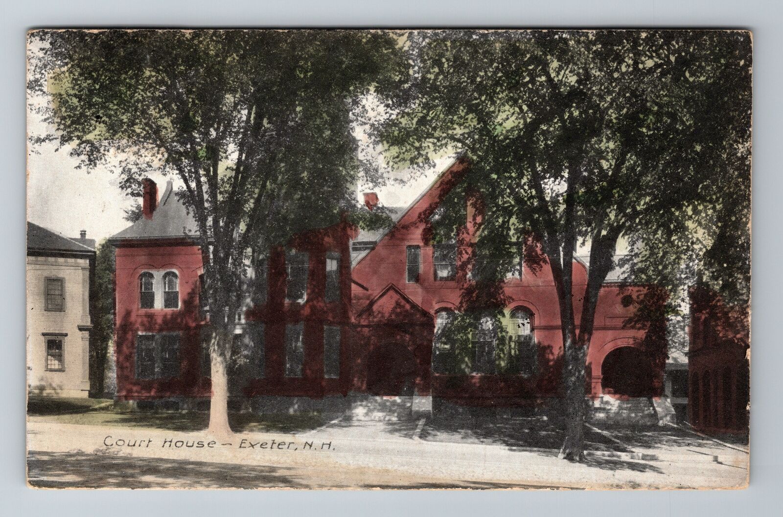 Exeter NH-New Hampshire, Court House, Antique, Vintage c1909 Souvenir Postcard