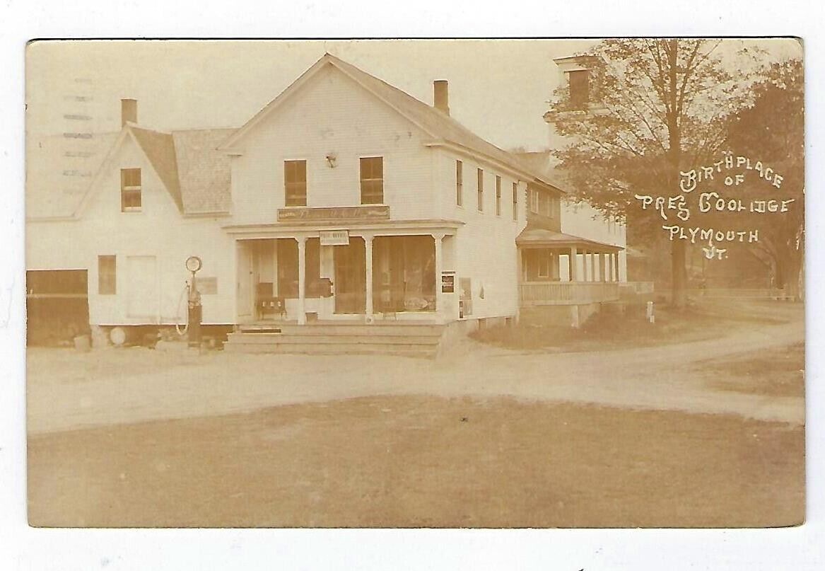 1921 RPPC Birth Place Of President Coolidge Plymouth VT Posted