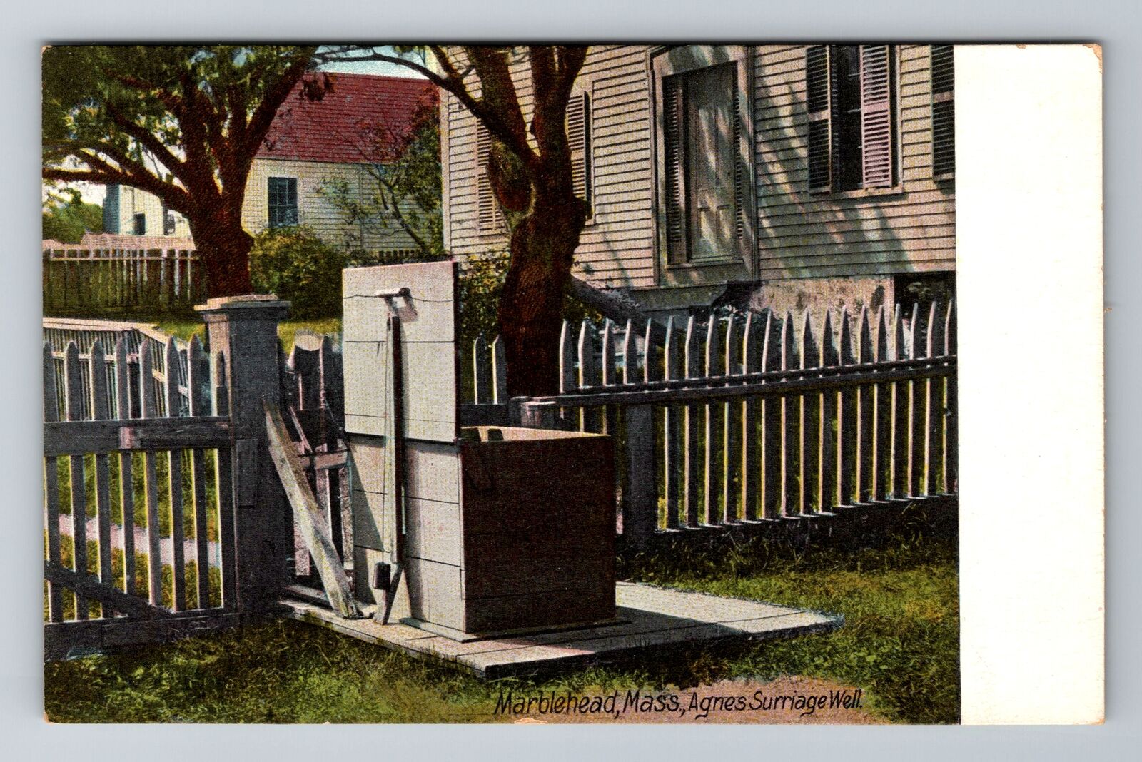 Marblehead, MA-Massachusetts, Agnes Surriage Well Antique, Vintage Postcard