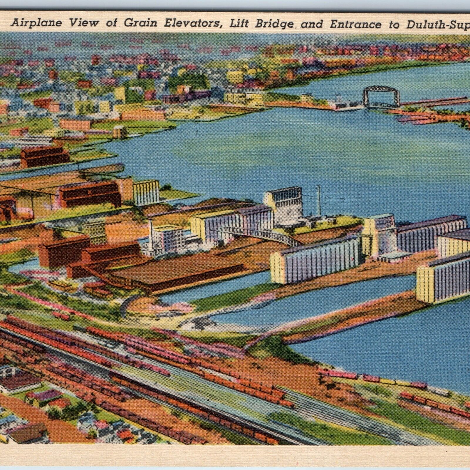 1937 Duluth, Minn. Duluth Superior Harbor Grain Elevator Iron Ore Coal Dock A205
