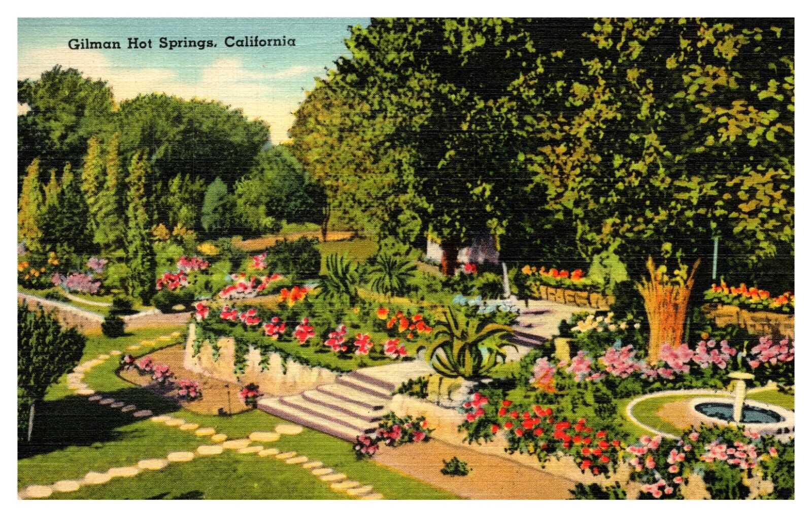 Vintage 1941 Postcard Gilman Hot Springs, California